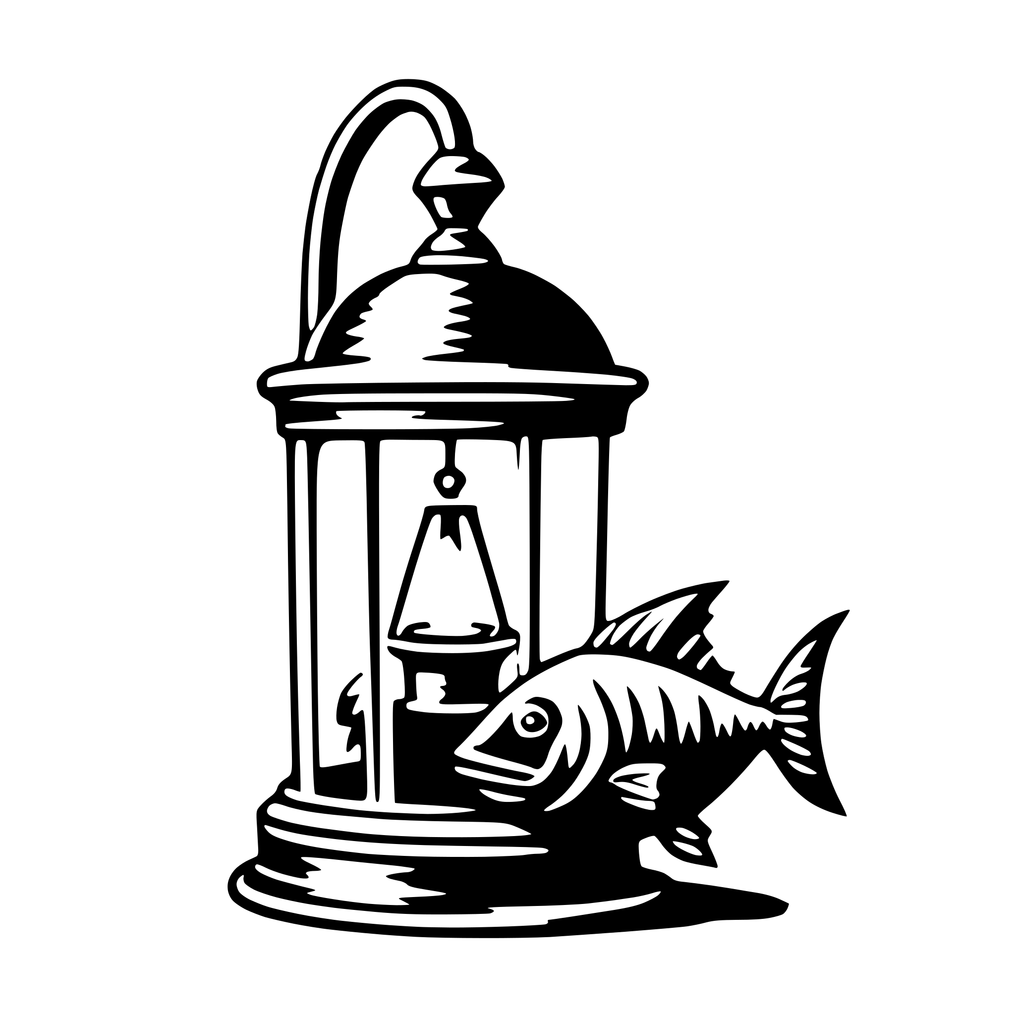 AI-generated SVG of 'anglerfish with lantern'