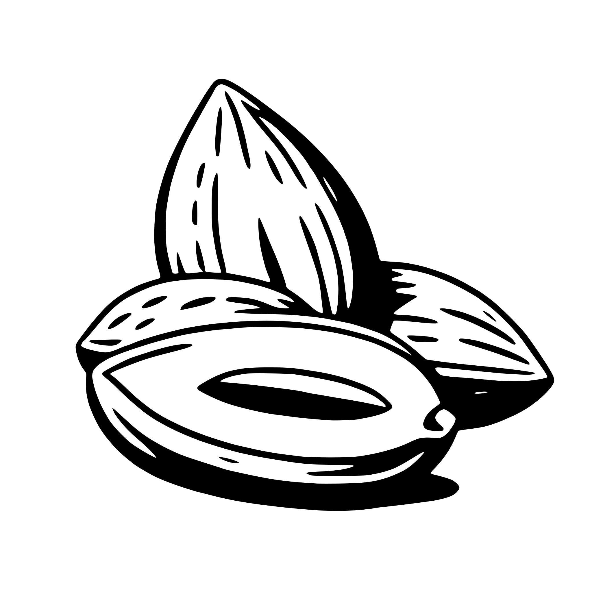 AI-generated SVG of 'almond'