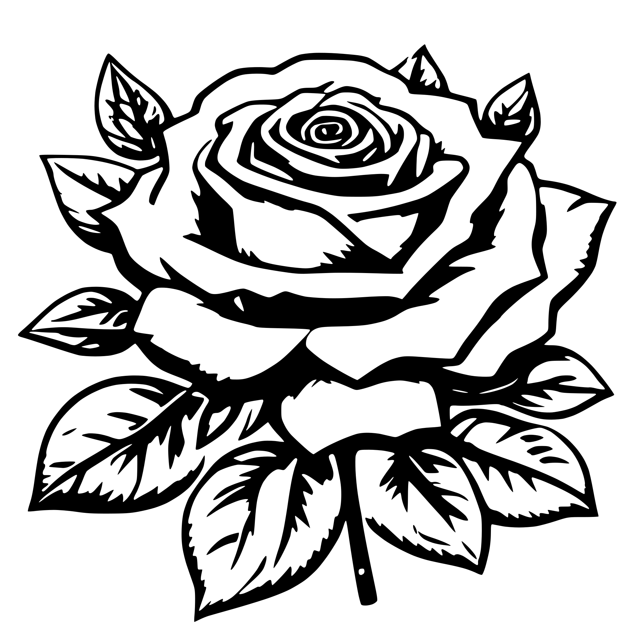 AI-generated SVG of a rose