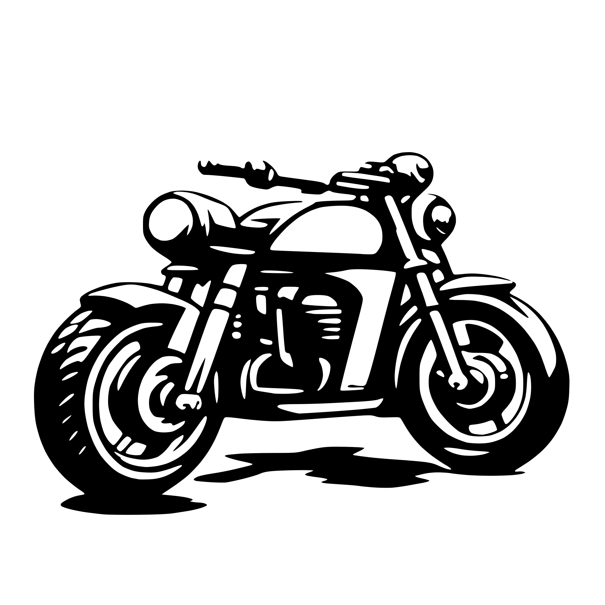 AI-generated SVG of 'very simple motorcyle'