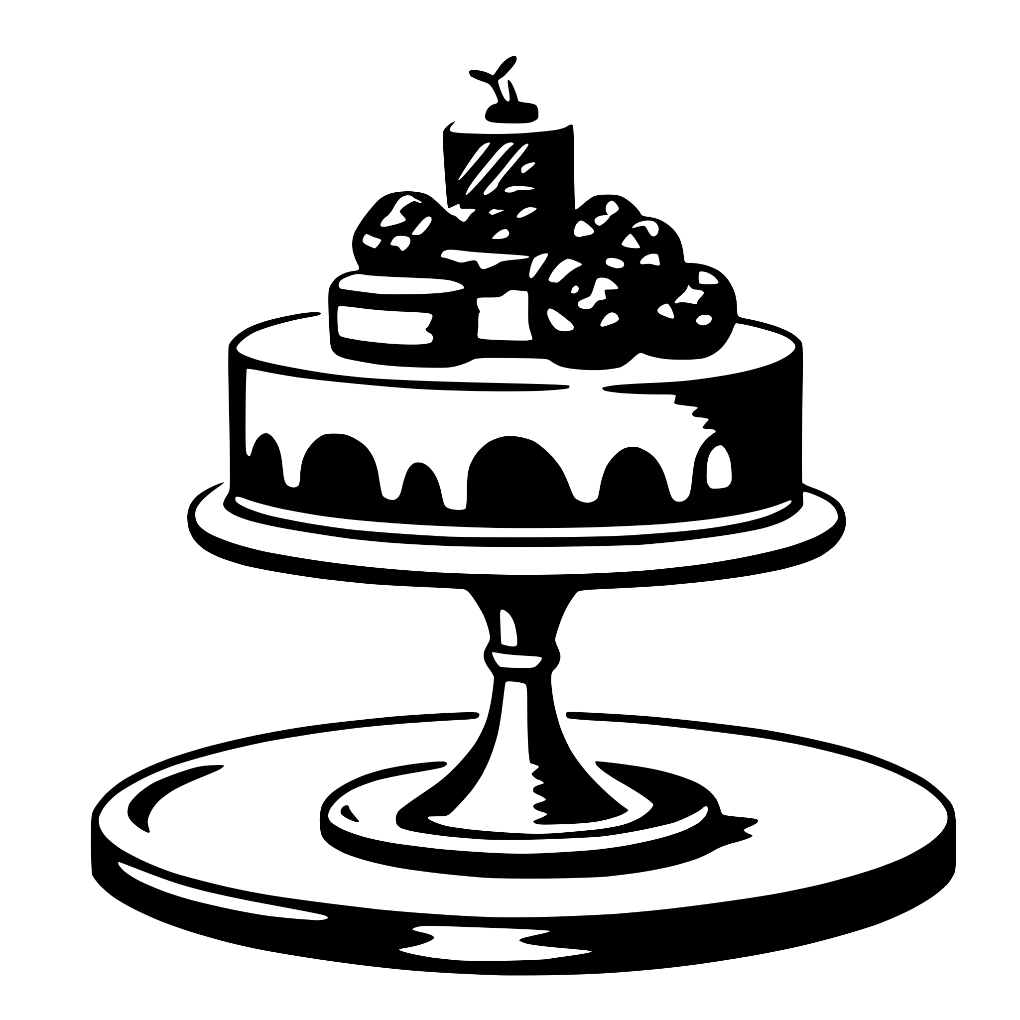 AI-generated SVG of a cake stand