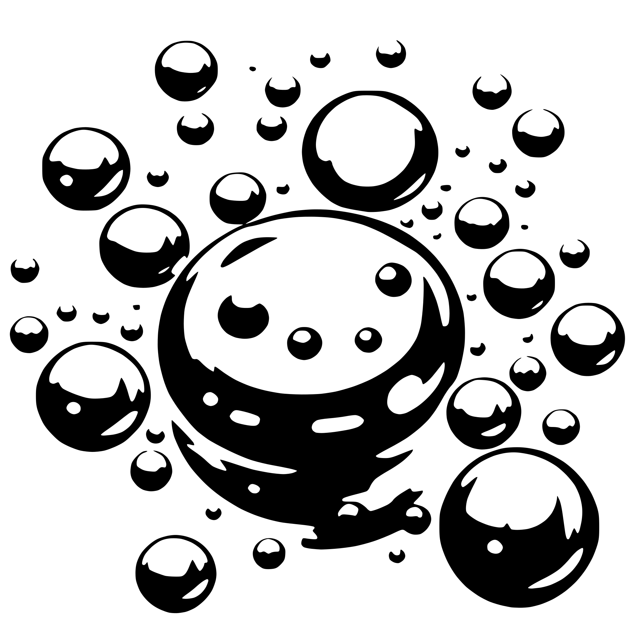 AI-generated SVG of 'a lot of bubbles like in soda on a white background'