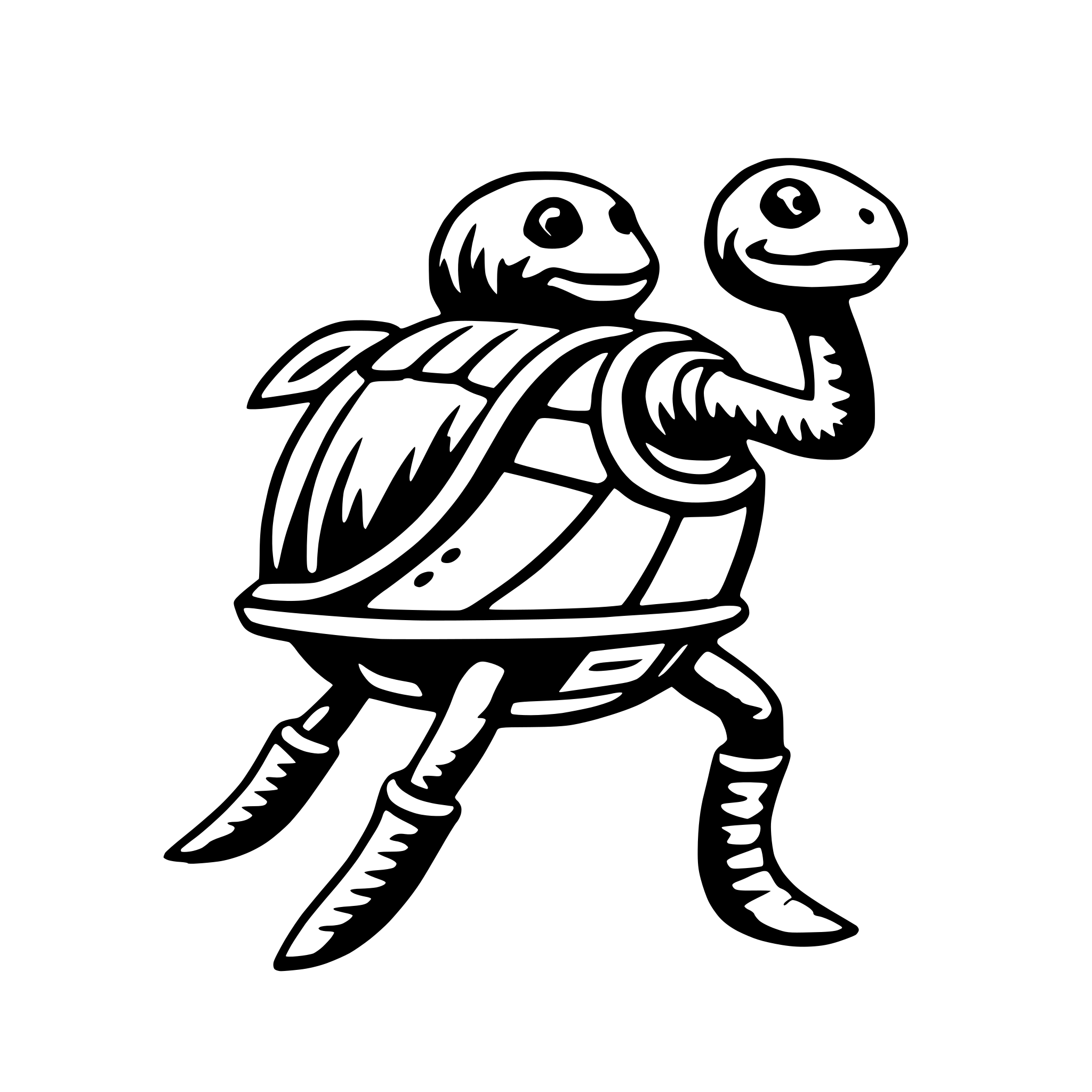 AI-generated SVG of a turtle with jetpack