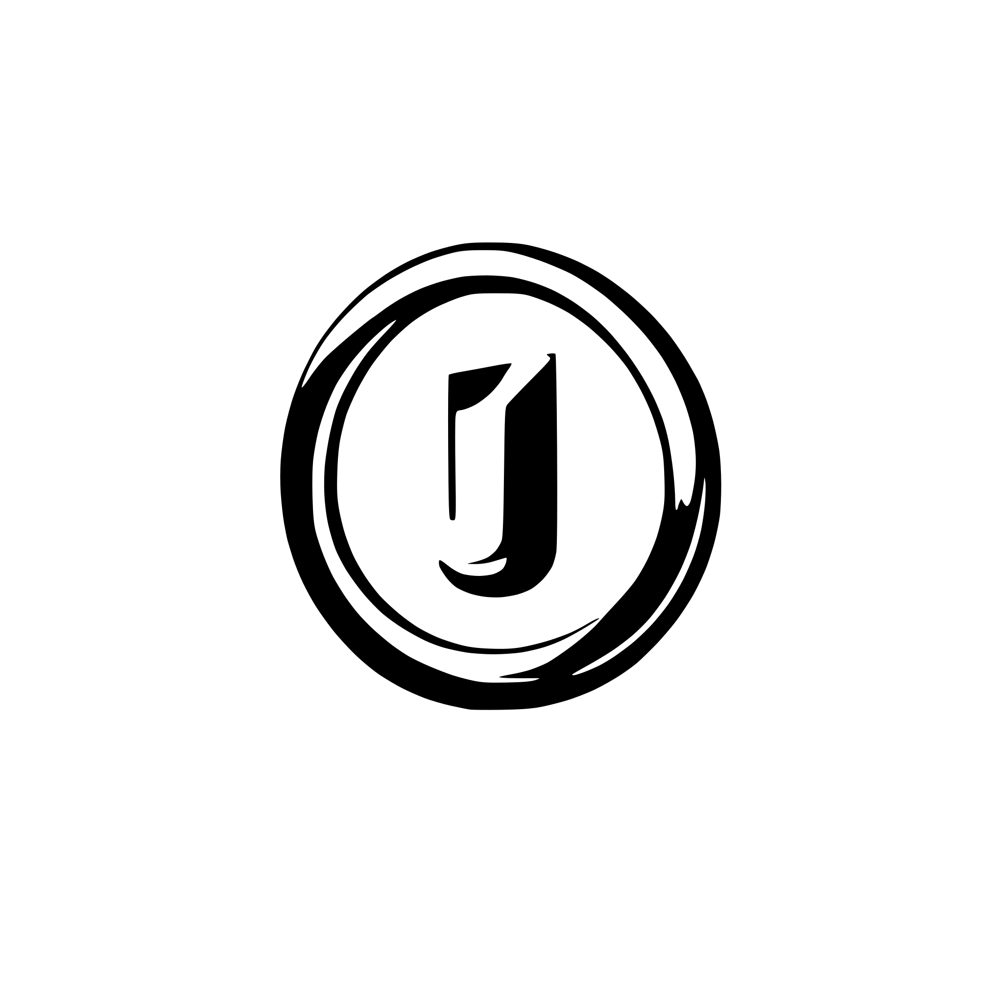 AI-generated SVG of a The letter J for a logo. minimalistic, clean