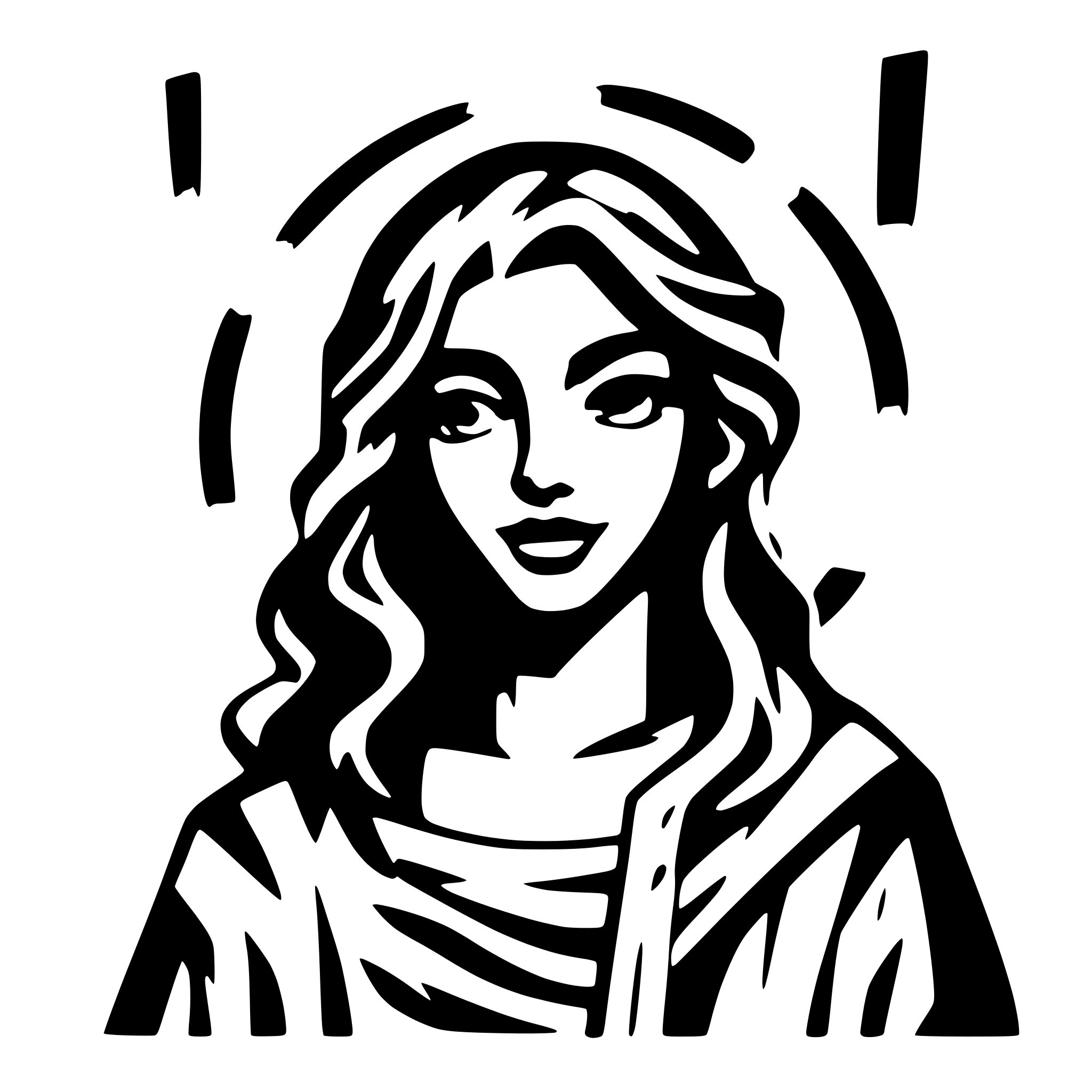 AI-generated SVG of a a rouded bible Jesus face