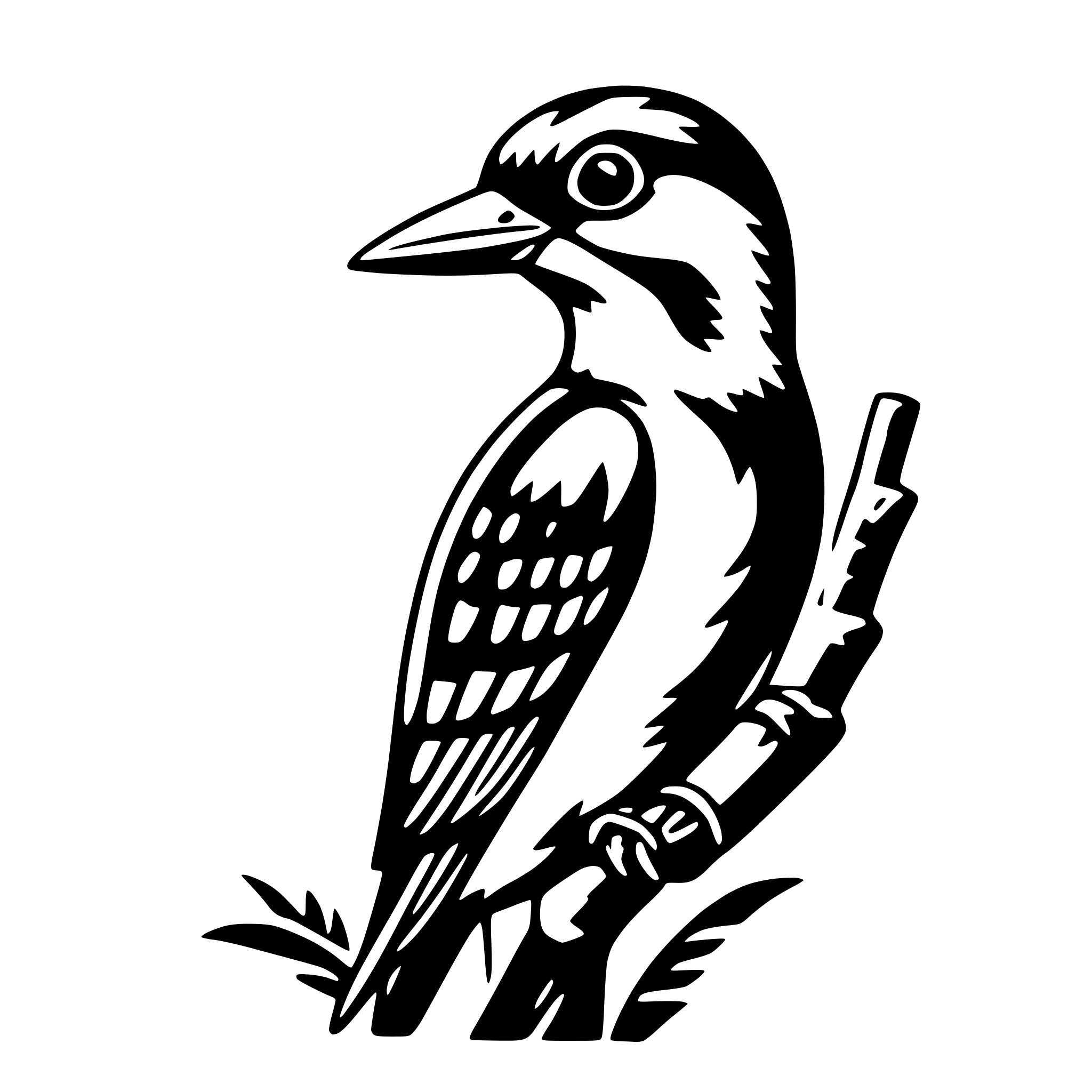 AI-generated SVG of a woodpecker