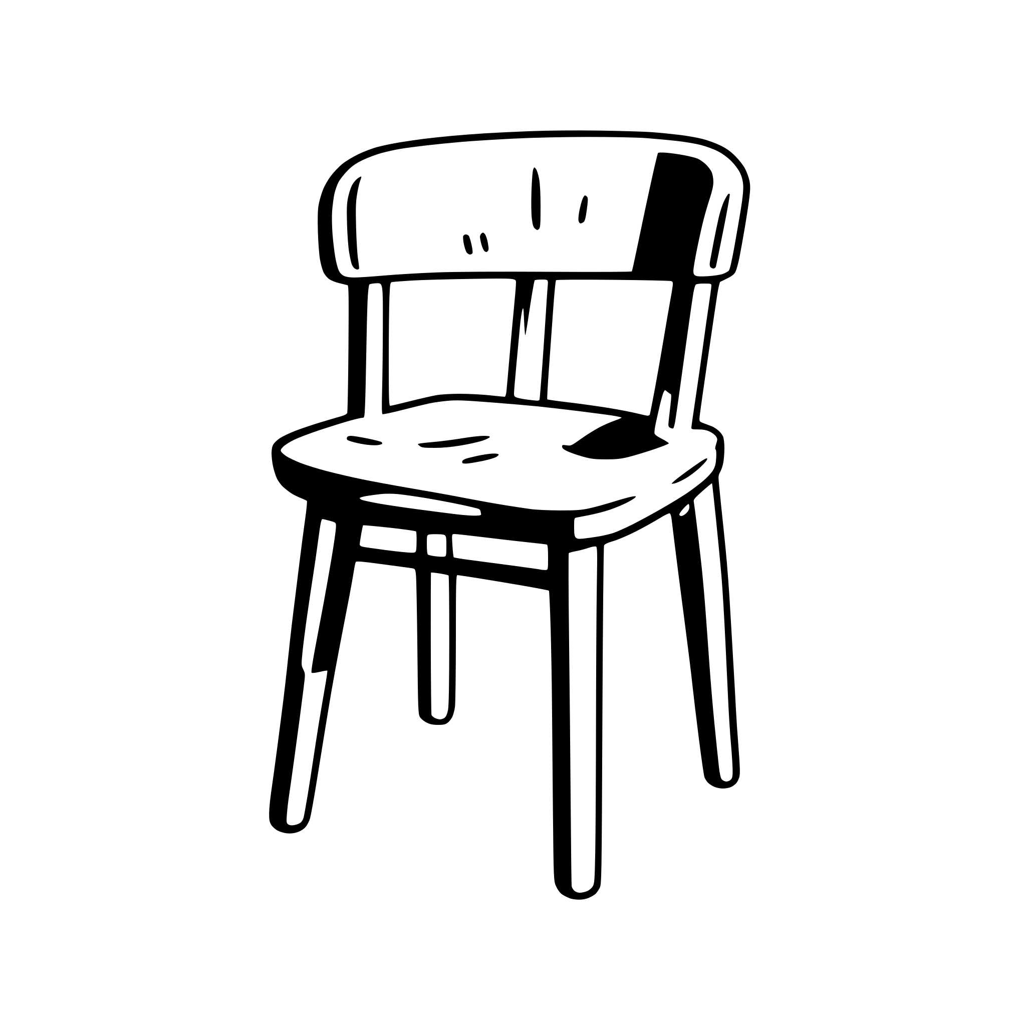AI-generated SVG of a A simple SVG of a straight-backed chair with four legs and a flat seat.
