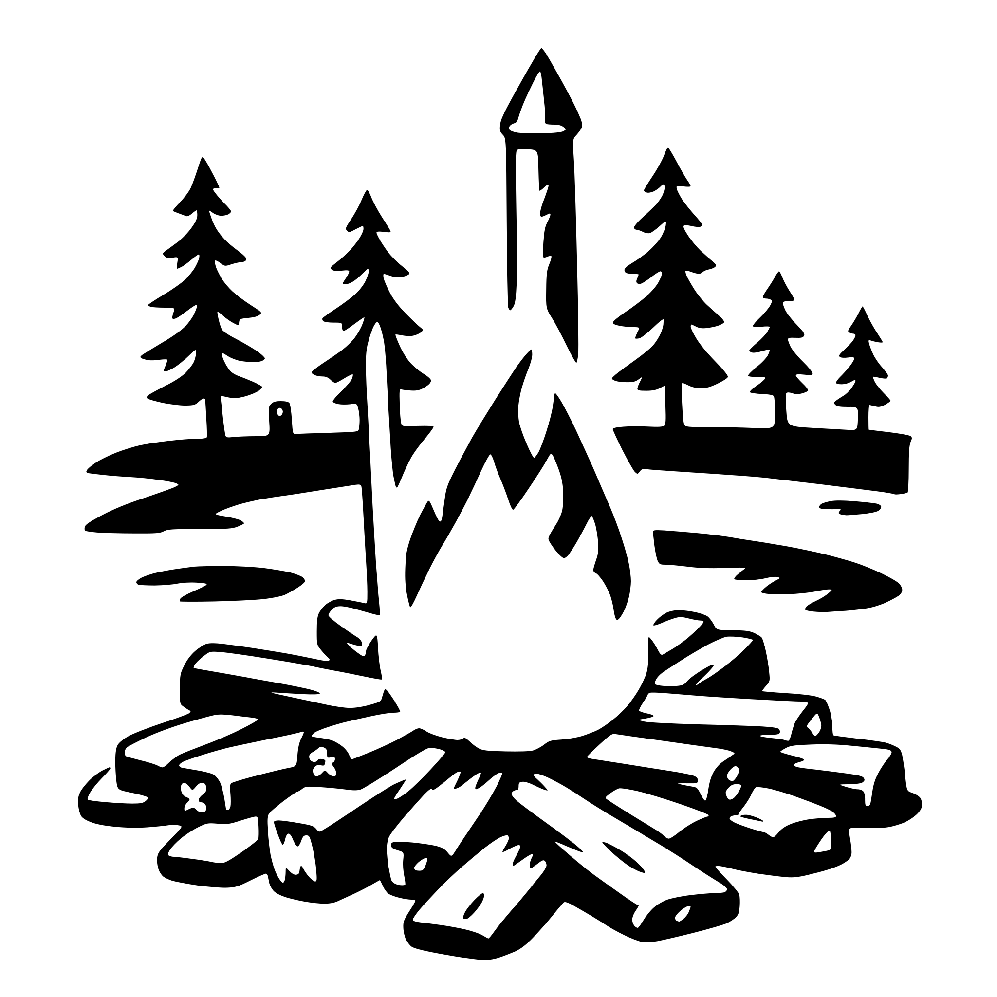 AI-generated SVG of 'romantic bonfire'