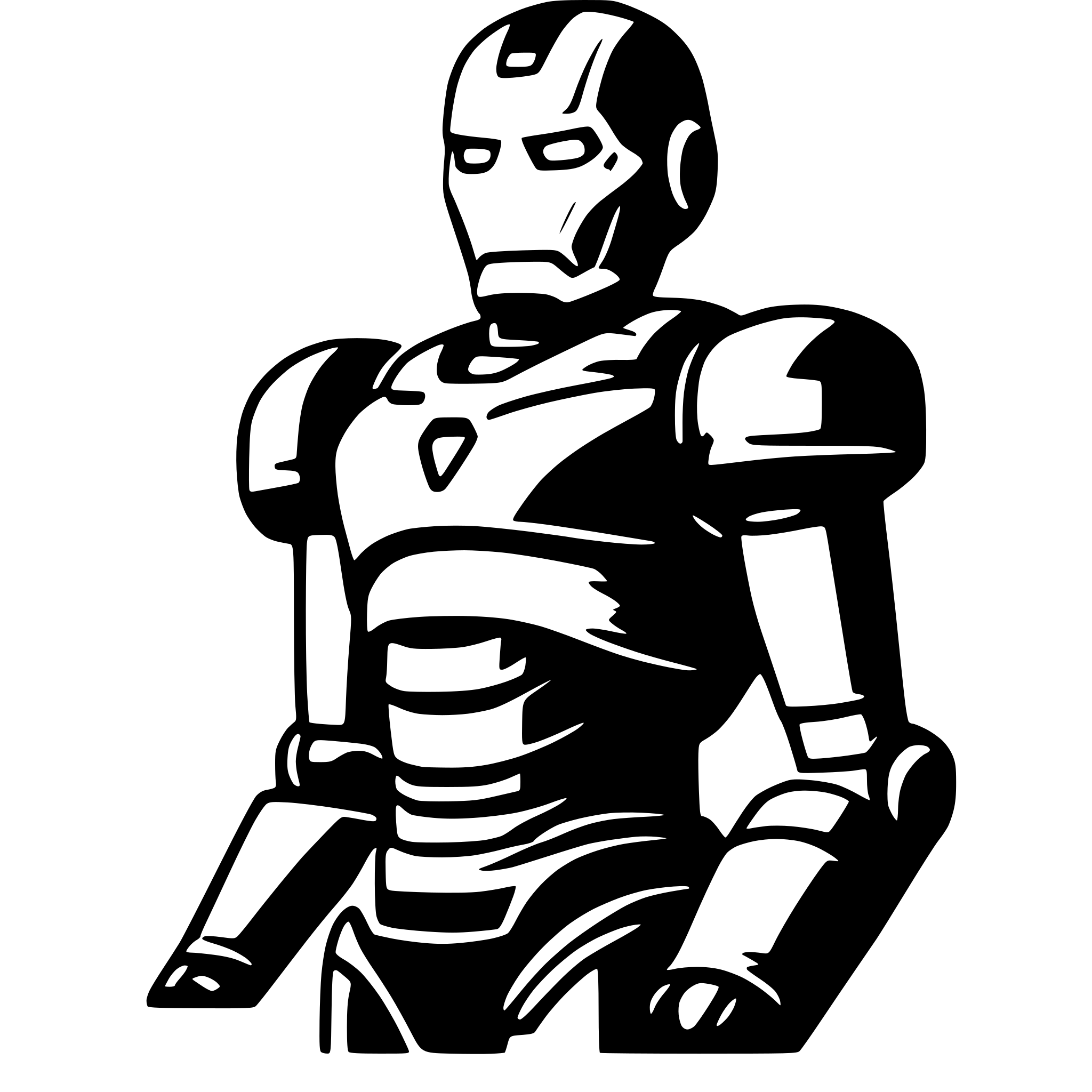 AI-generated SVG of 'iron man'