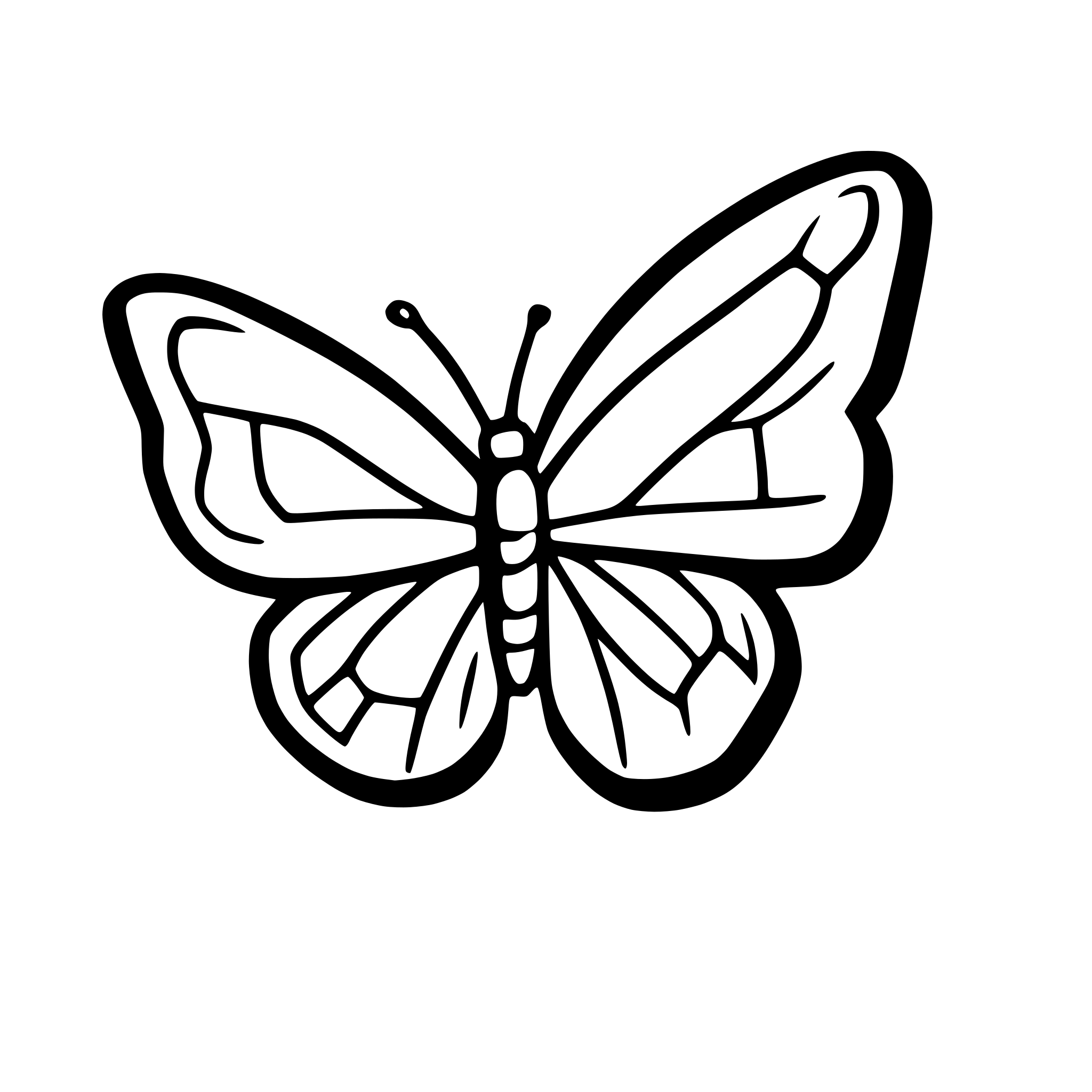 AI-generated SVG of a butterfly