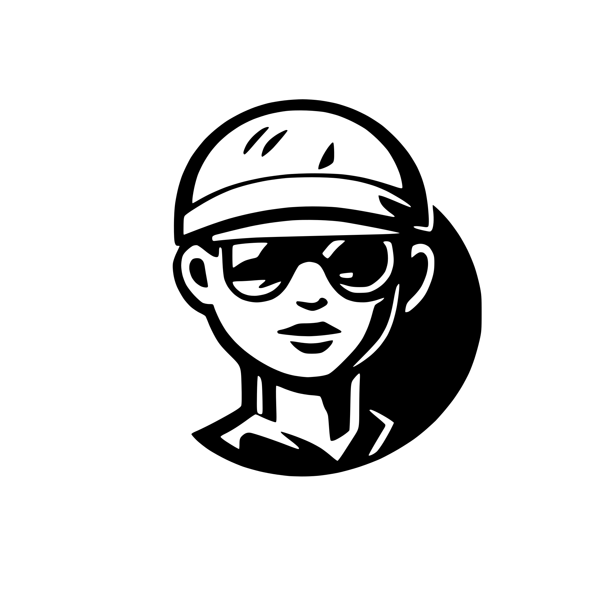 AI-generated SVG of a this next one is a simple but effective svg logo which features a man wearing eye patch, can you design the best possible and most aesthetic version of this and take inspiration from japanese 90s culture along with norwegian design elements?