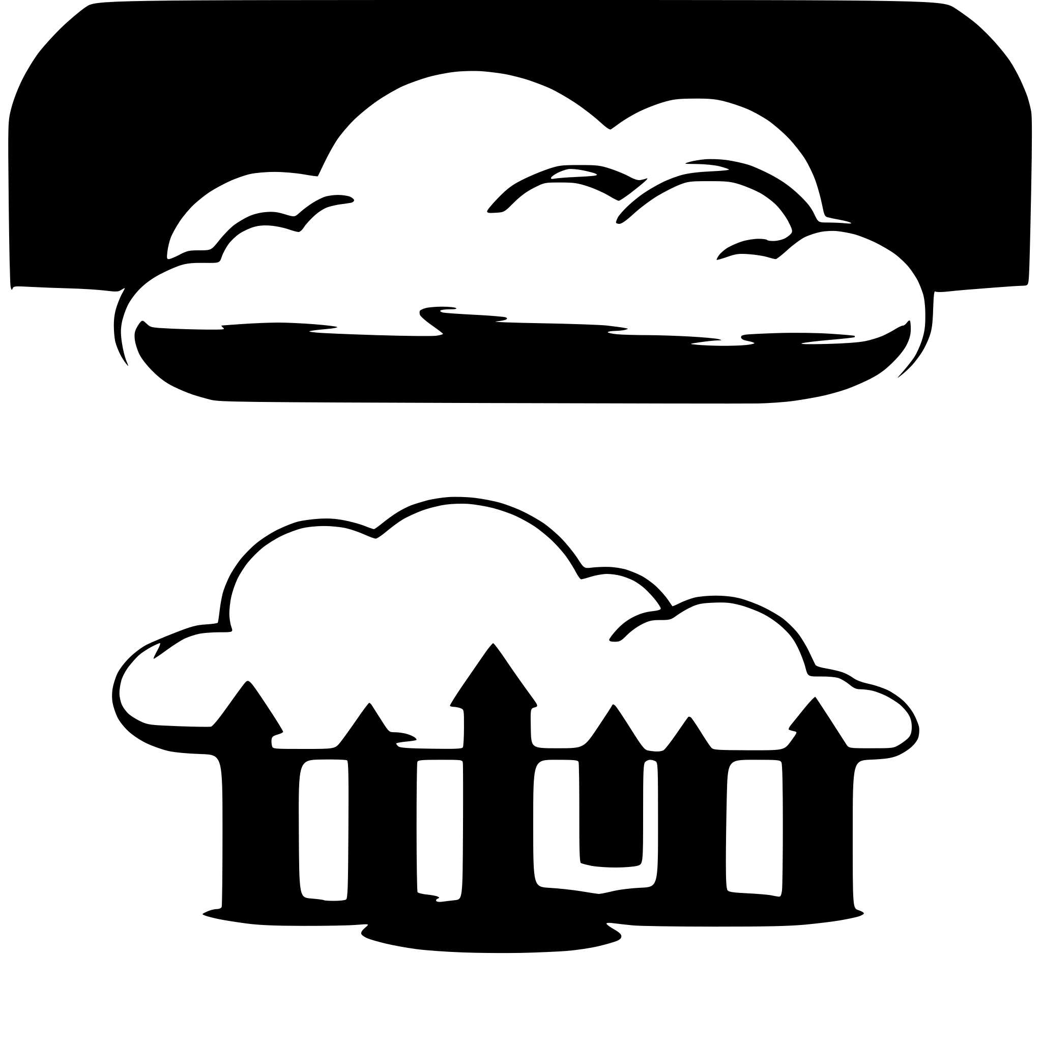 AI-generated SVG of a 4 cloud, where 3 cloud inline intersect with 1 cloud above AI-generated SVG of a 4 cloud, where 3 cloud inline intersect with 1 cloud above