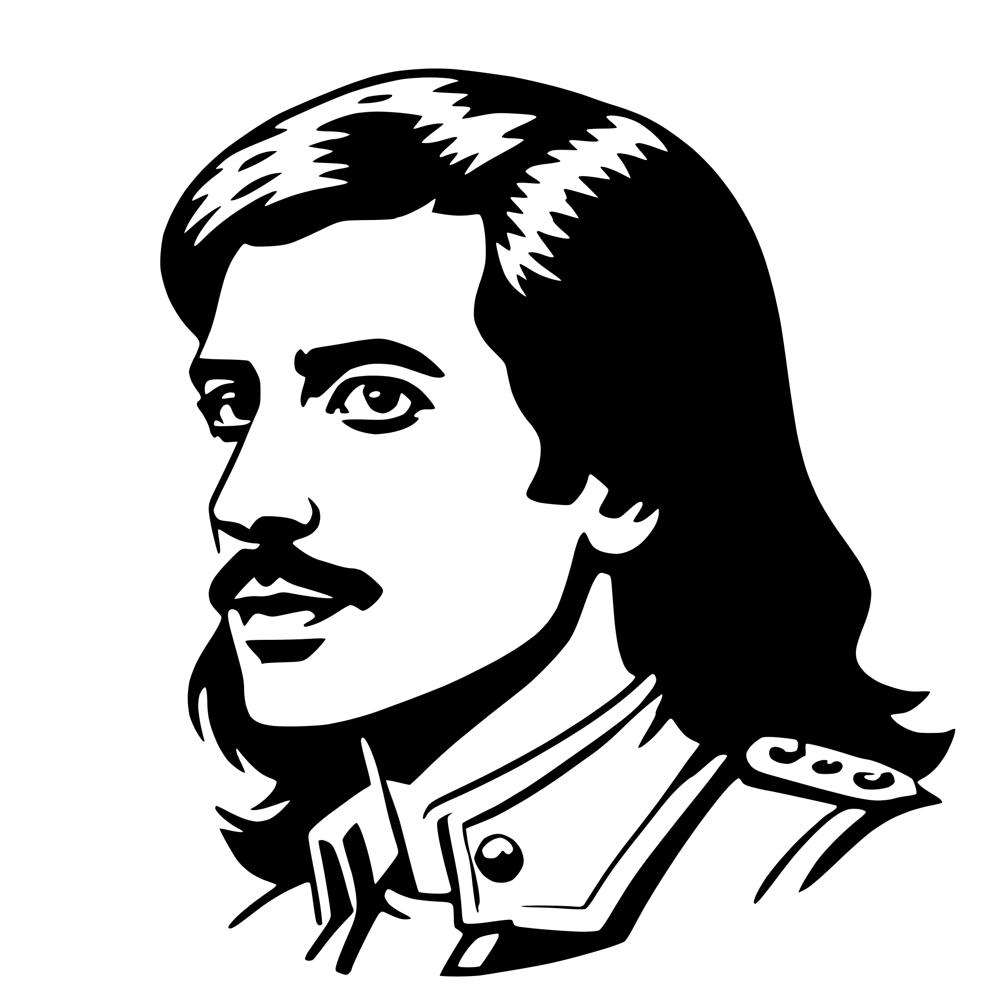 AI-generated SVG of a freddie mercury