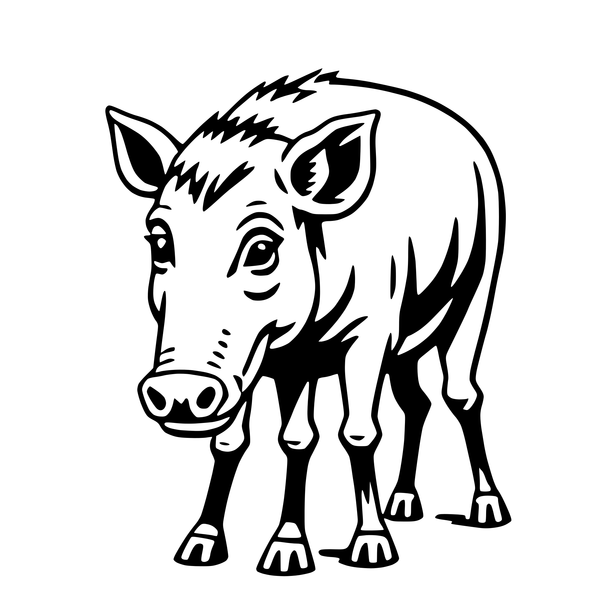 AI-generated SVG of 'warthog'