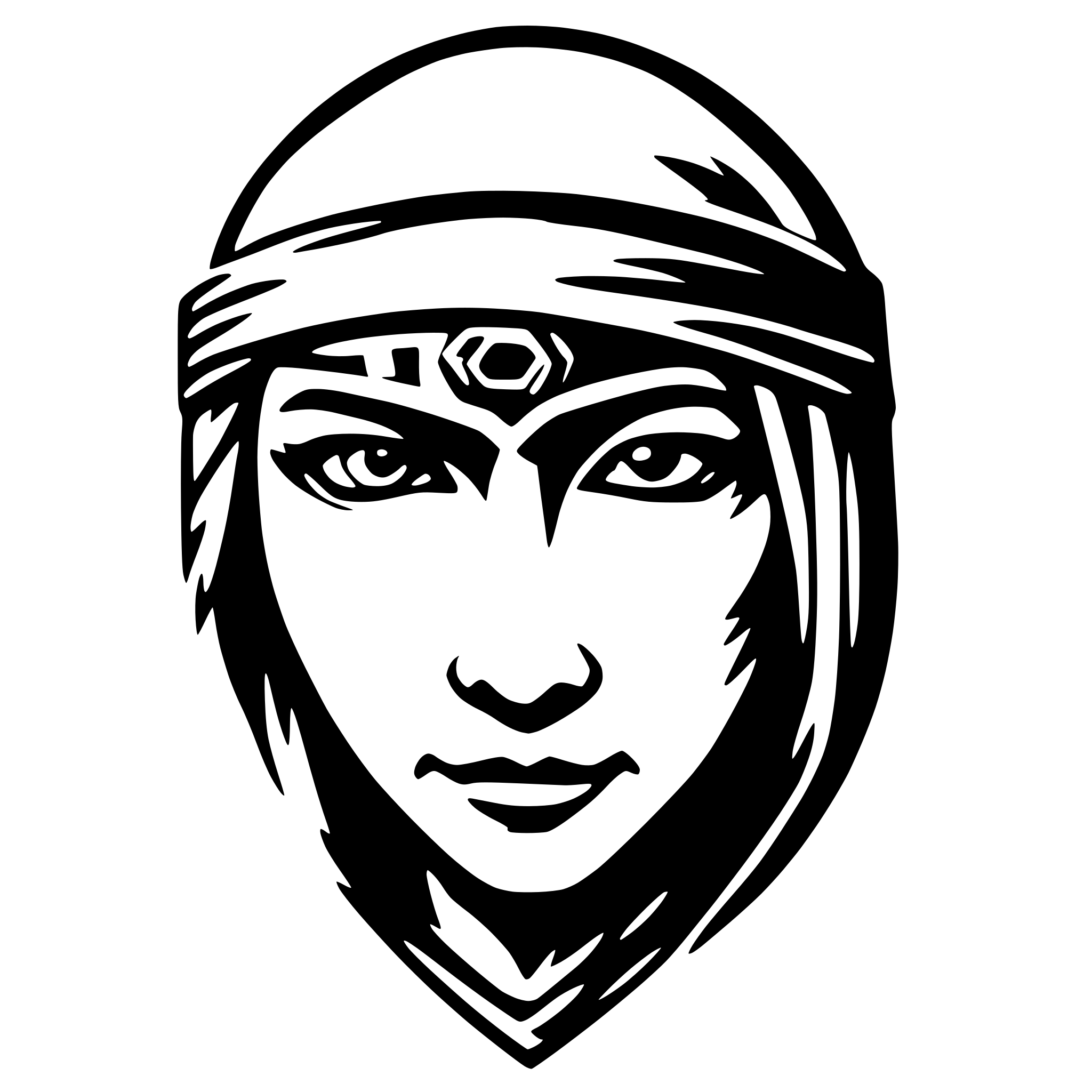 AI-generated SVG of a Ninja Head