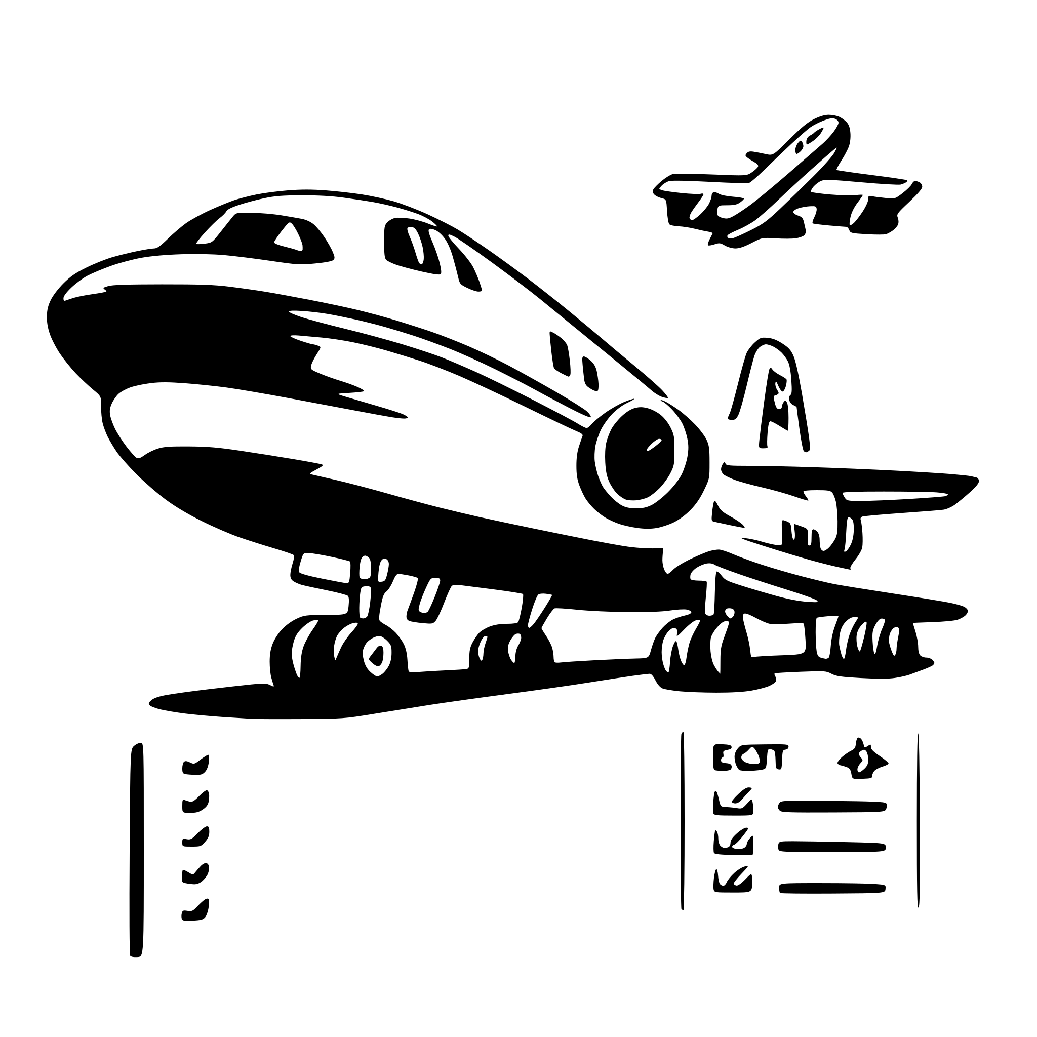 AI-generated SVG of a airplane checklist