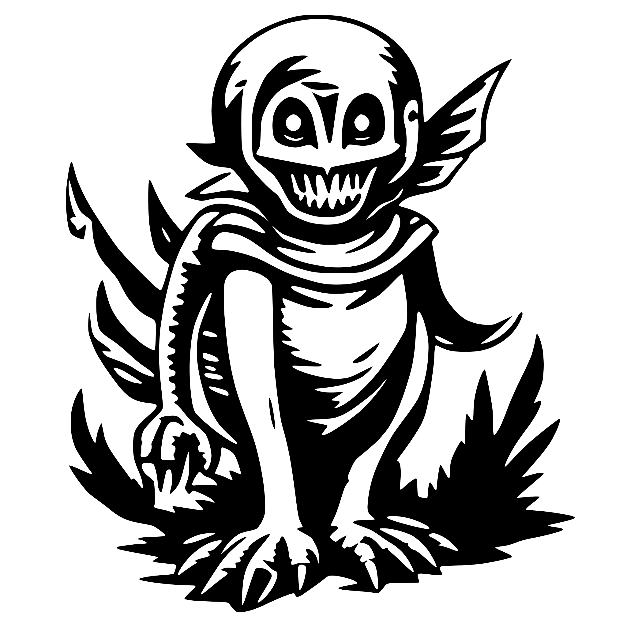 AI-generated SVG of a Dämon