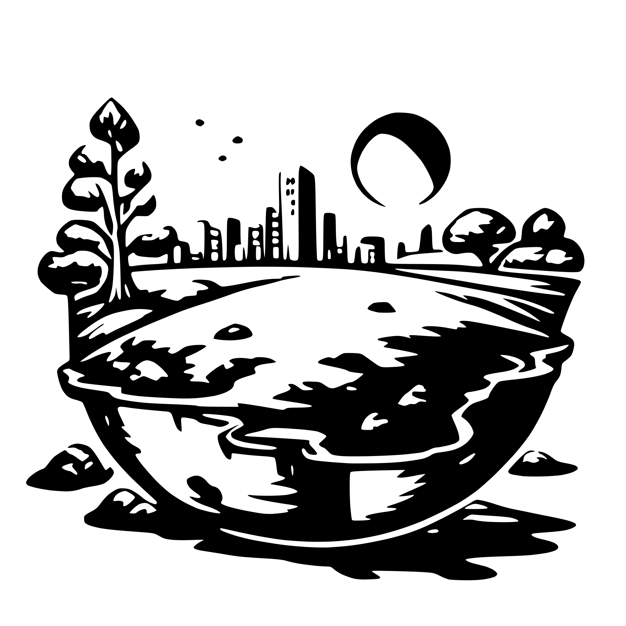 AI-generated SVG of a controlled earth
