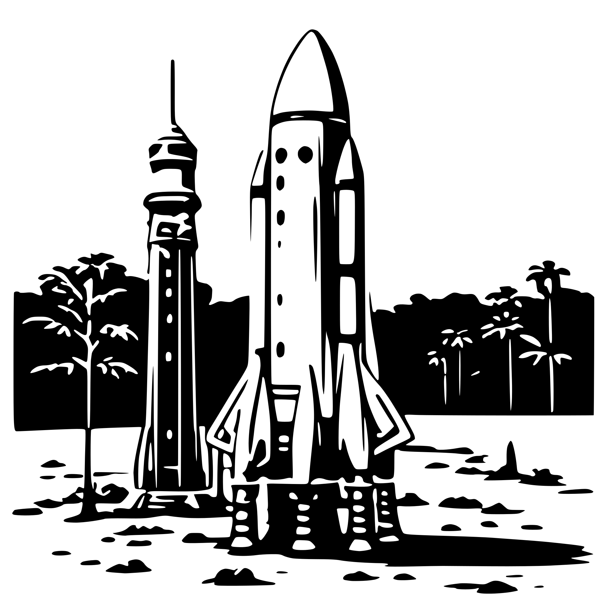 AI-generated SVG of 'Space X falcon 9 rocket'