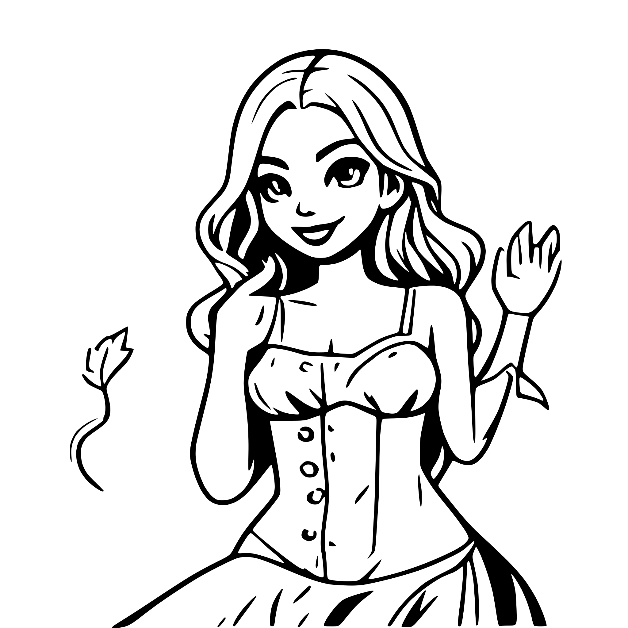 AI-generated SVG of a sexy mermaid