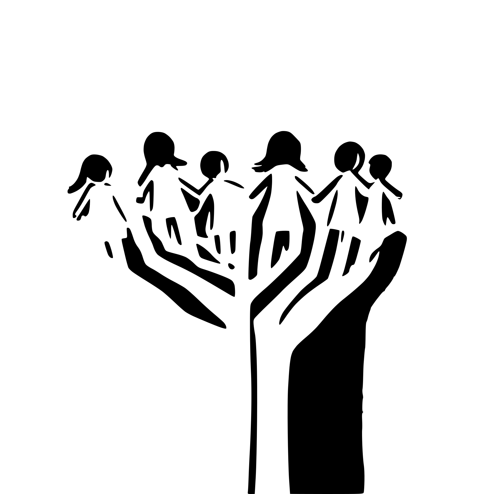 AI-generated SVG of a 10 children holding hands and the world