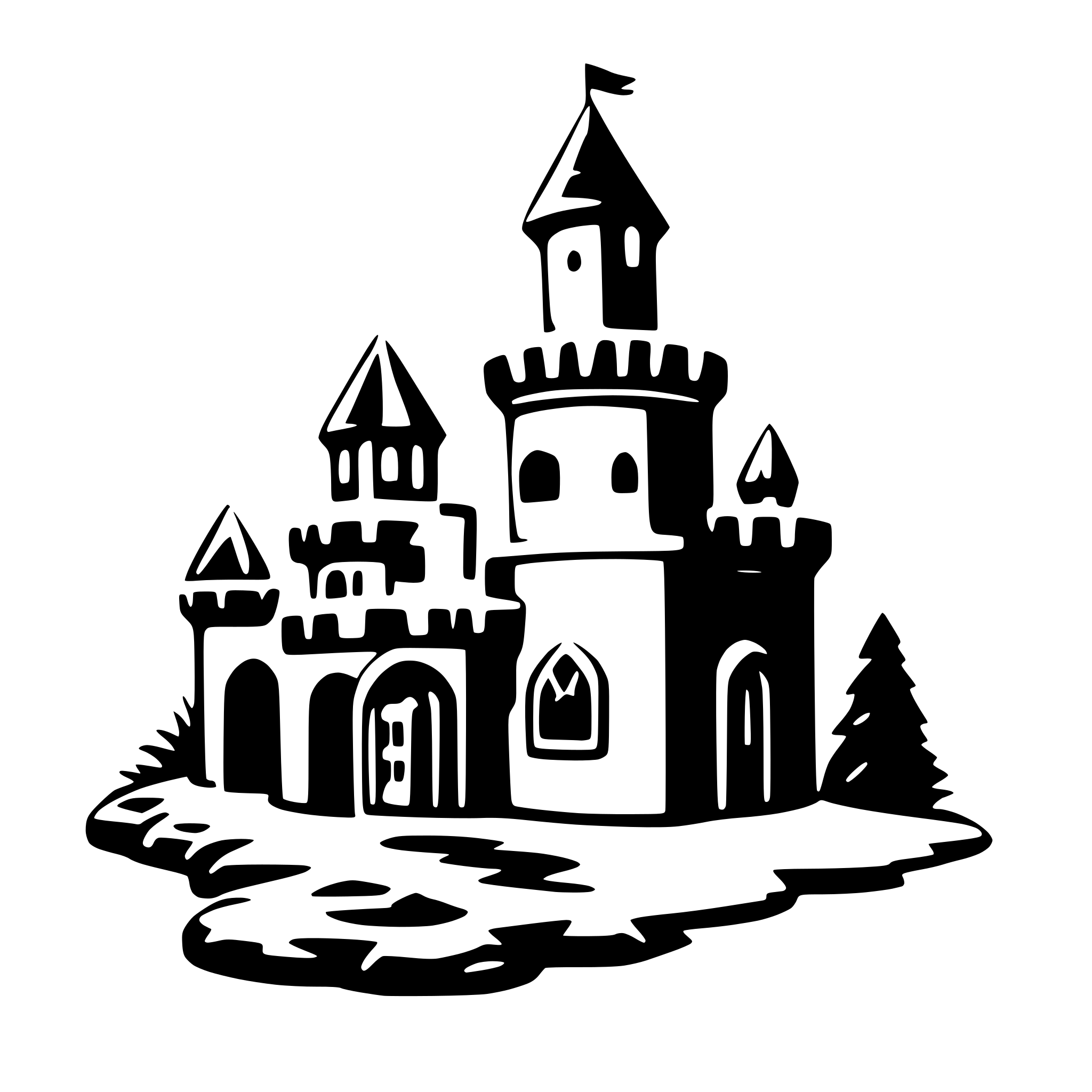AI-generated SVG of 'ice castle fish house'