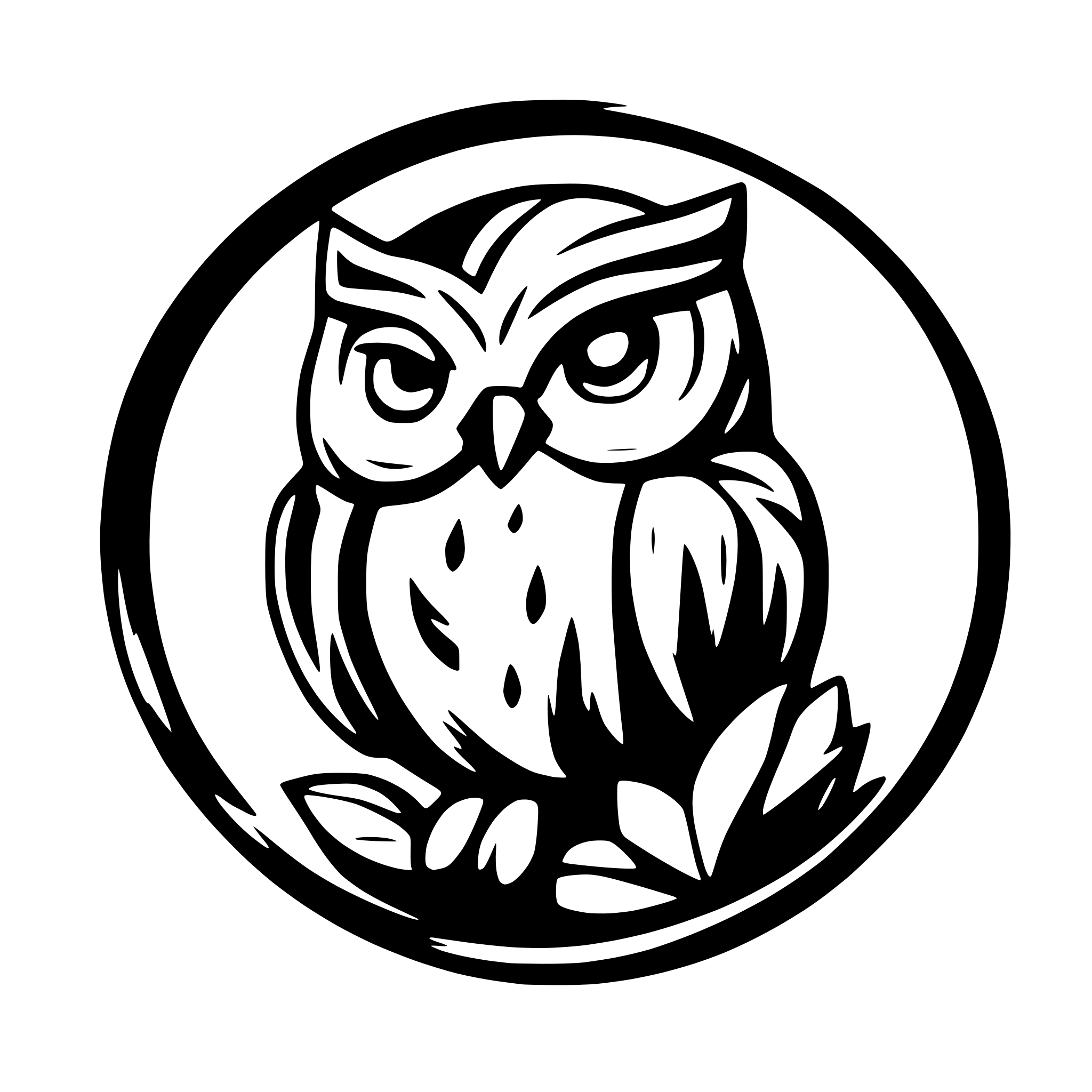 AI-generated SVG of 'OWL MASCOT'