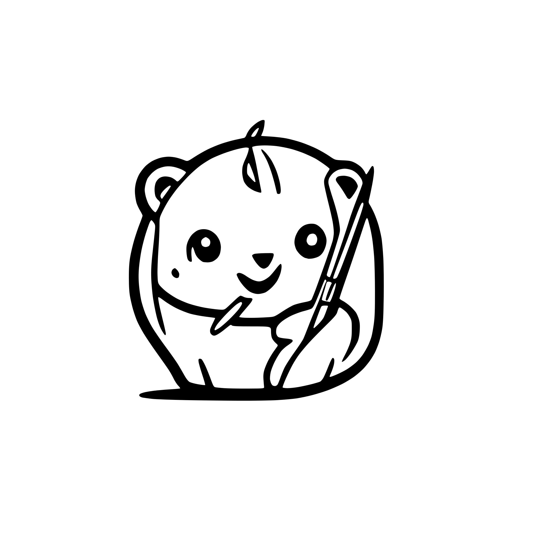 AI-generated SVG of a seal holding a pen