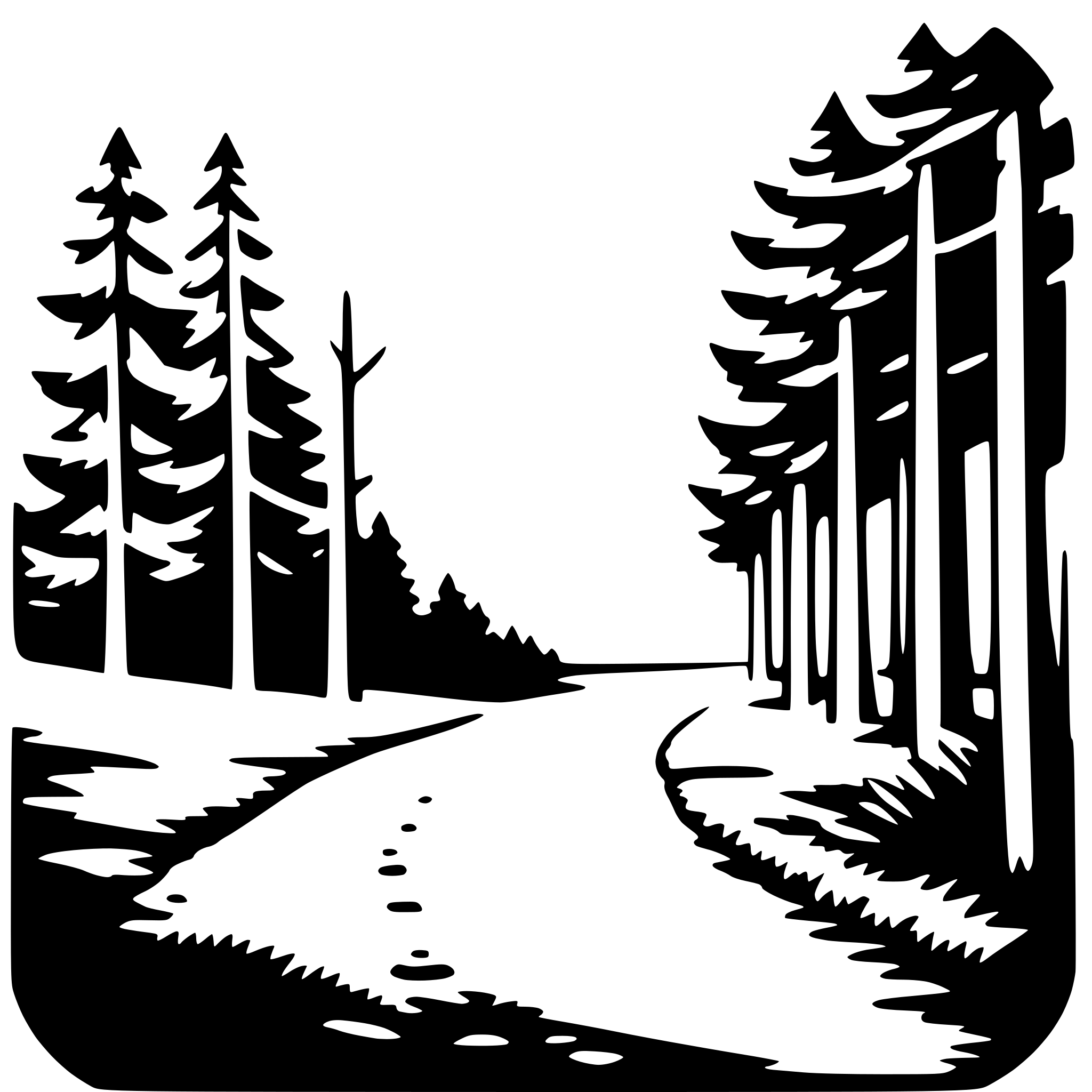AI-generated SVG of a forest getaway