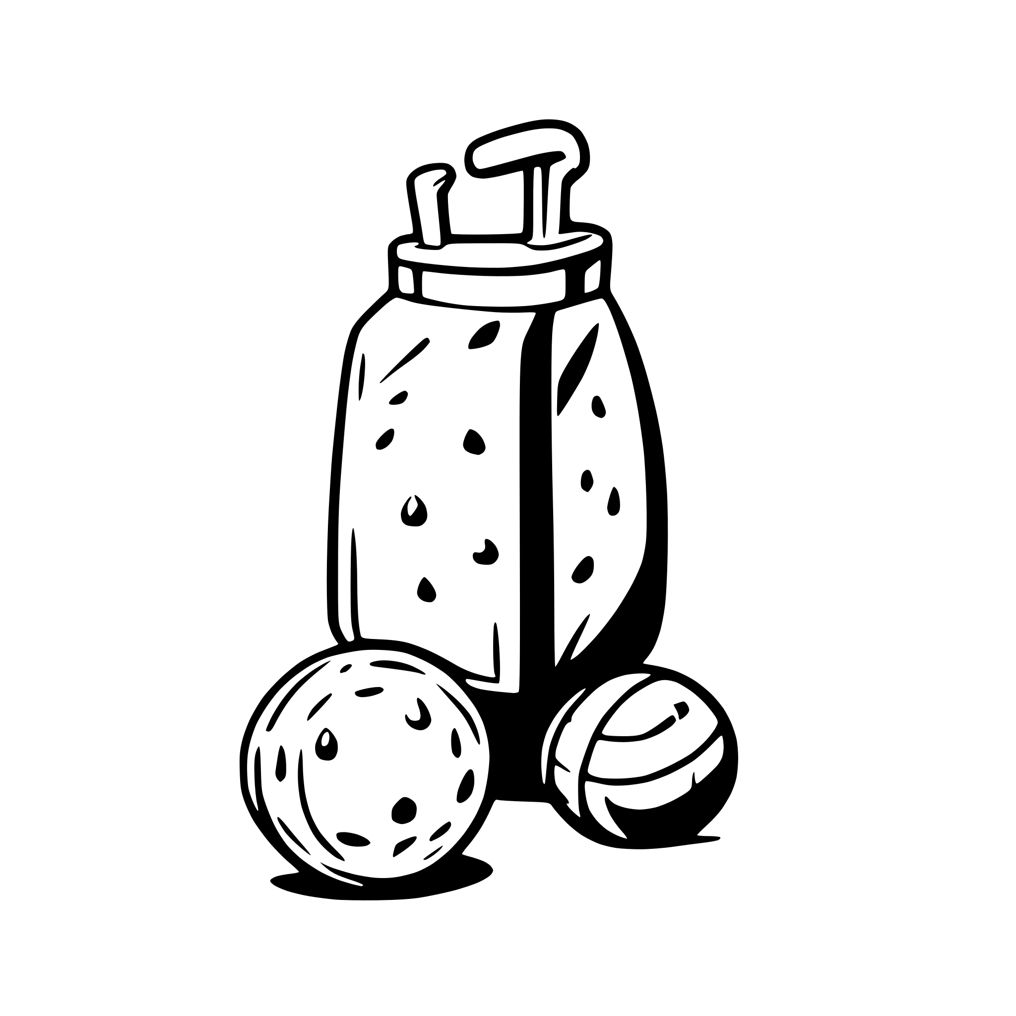 AI-generated SVG of 'golf bag balls'