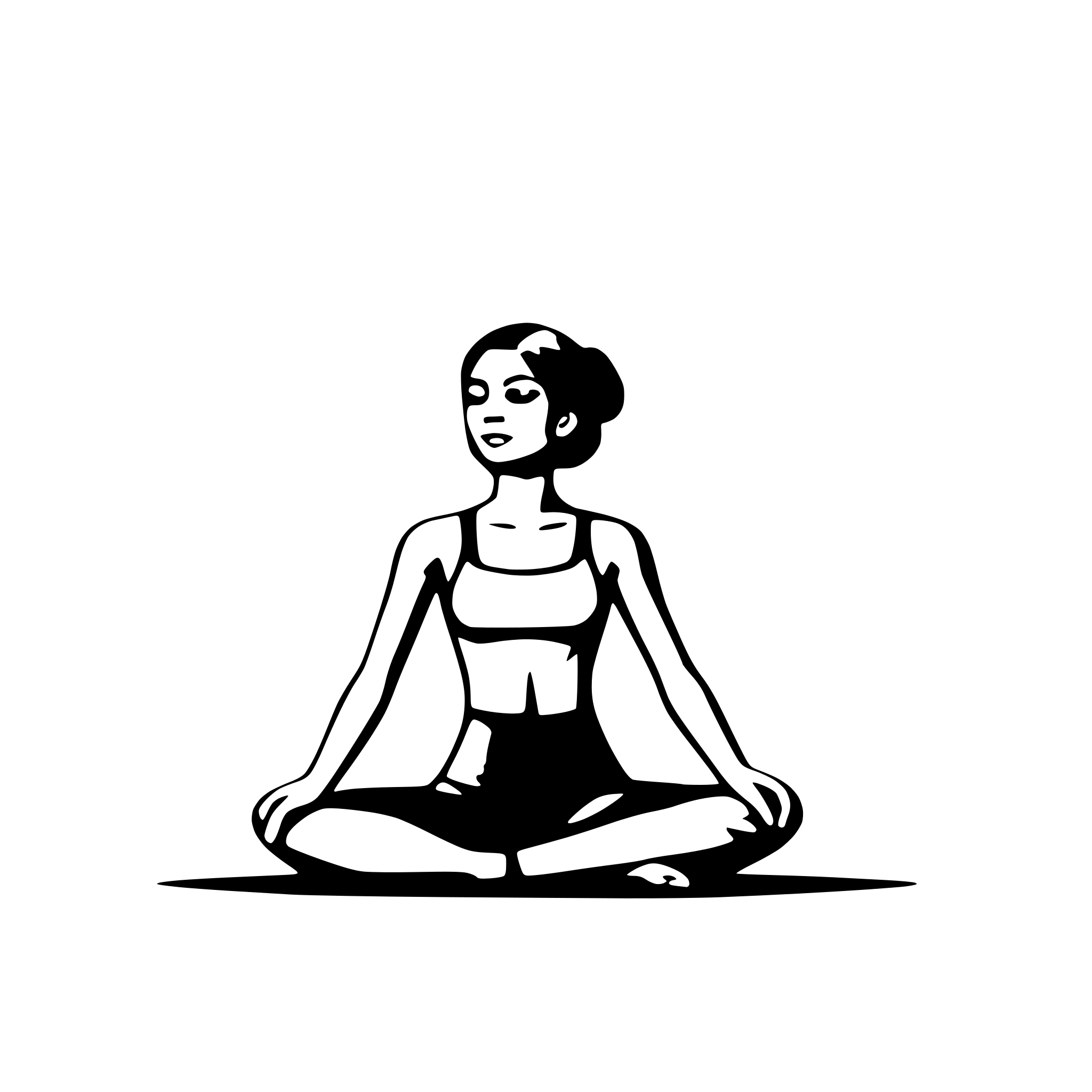 AI-generated SVG of 'yoga girl'