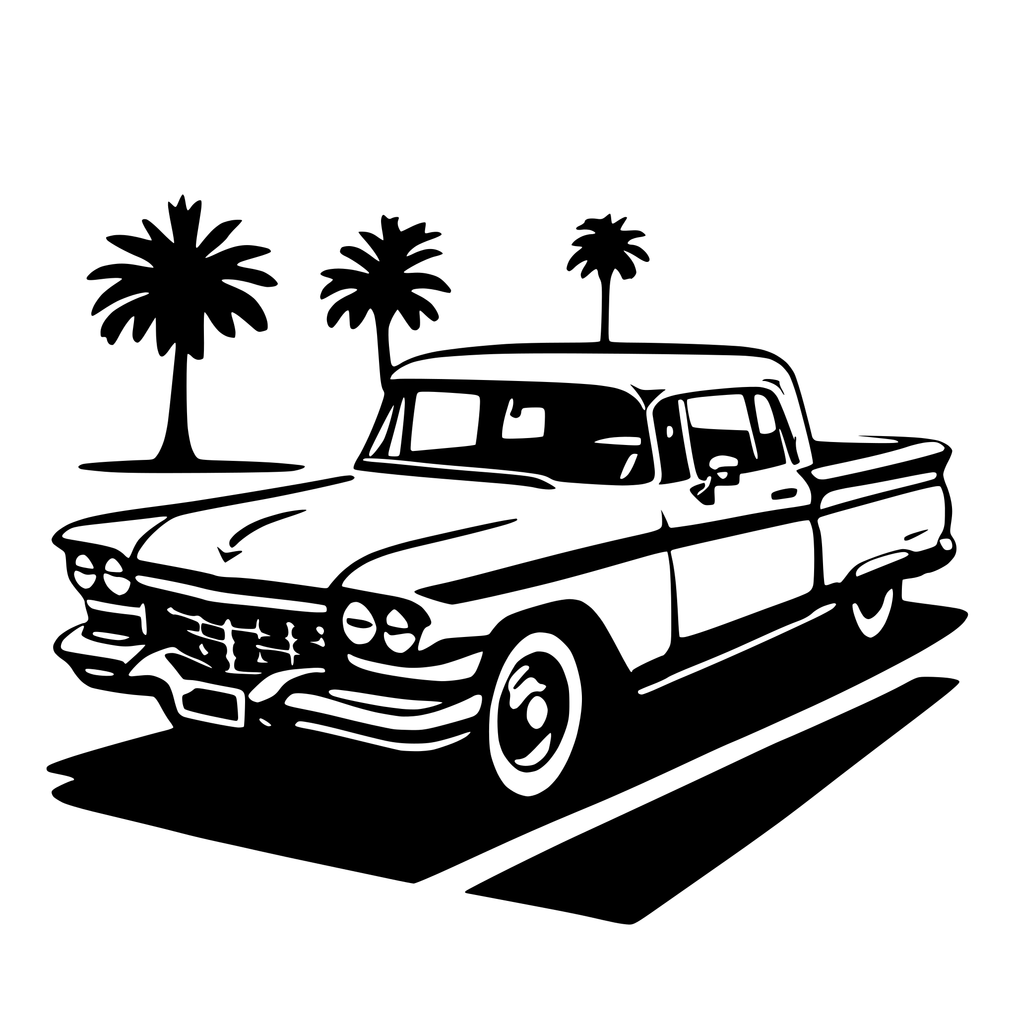 AI-generated SVG of a 1959 fleetwood pickup