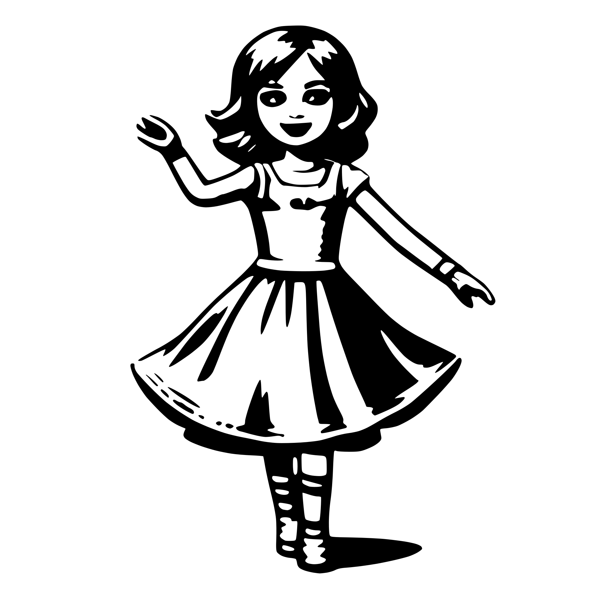 AI-generated SVG of 'dancing doll'