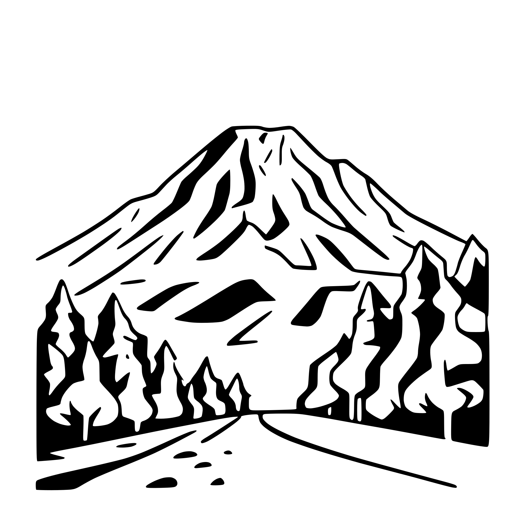 AI-generated SVG of 'landscape with mount Olympus'