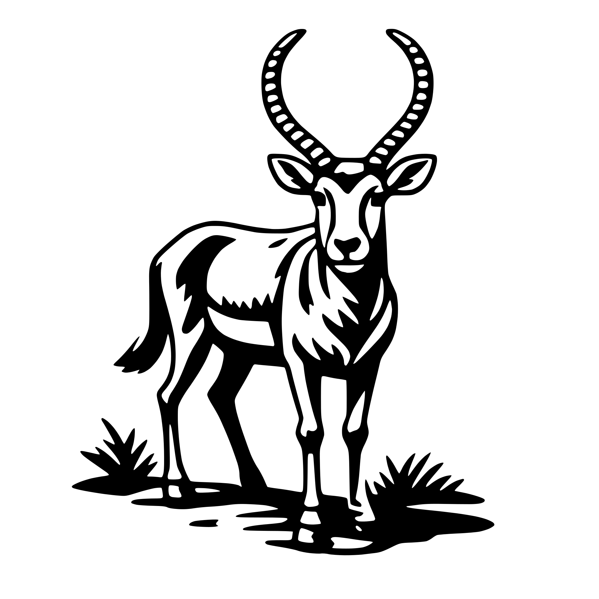 AI-generated SVG of 'antelope'