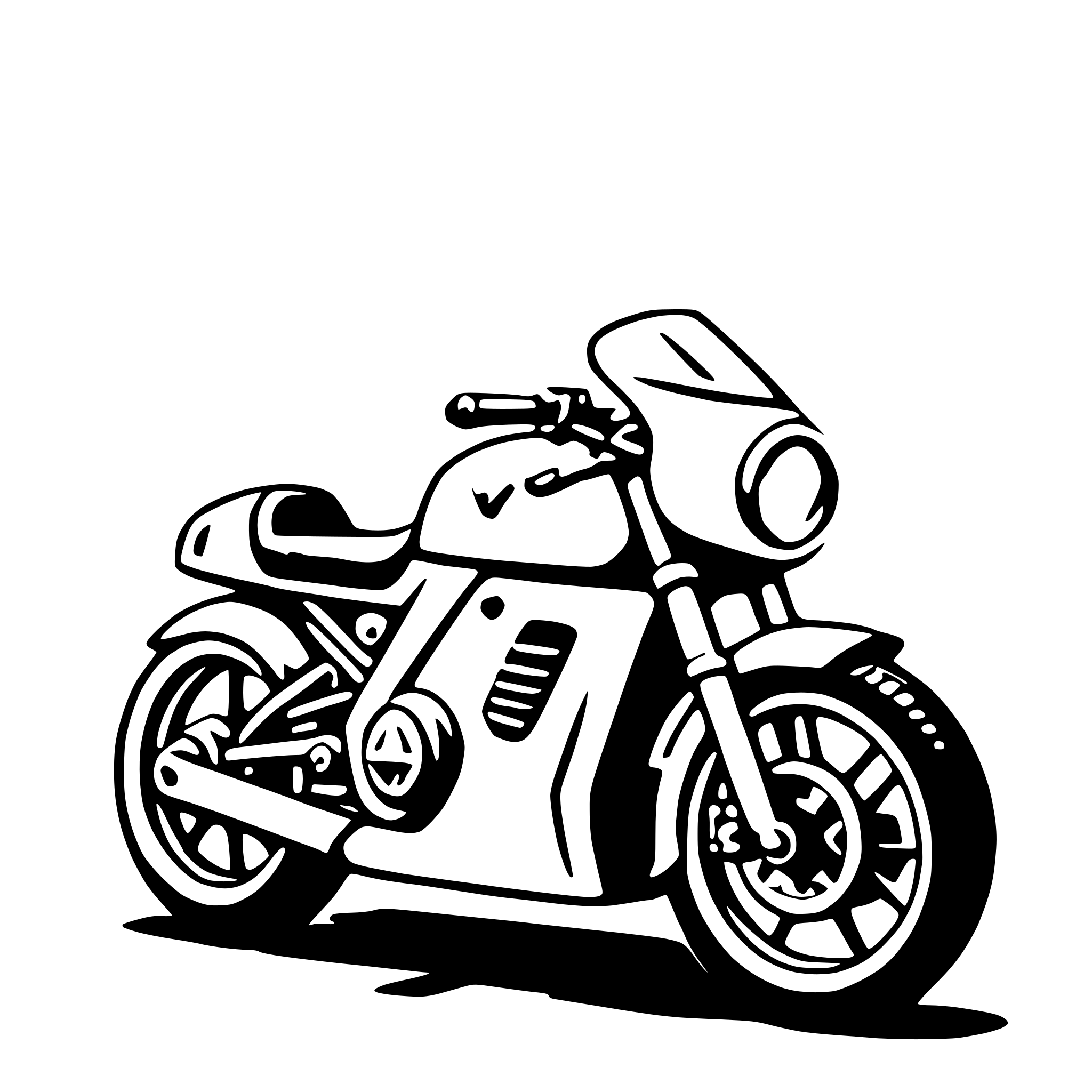 AI-generated SVG of a sports motorcycle
