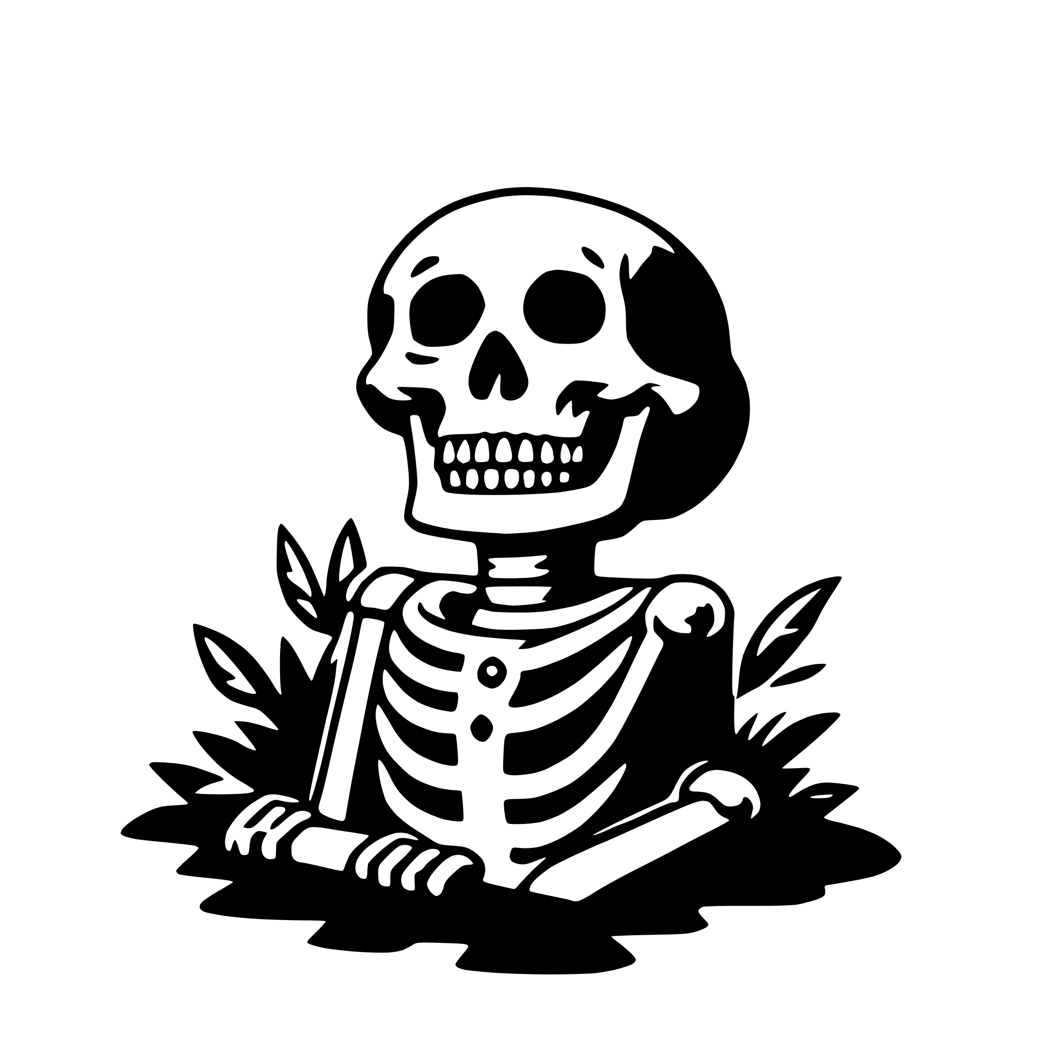 AI-generated SVG of 'skeleton'