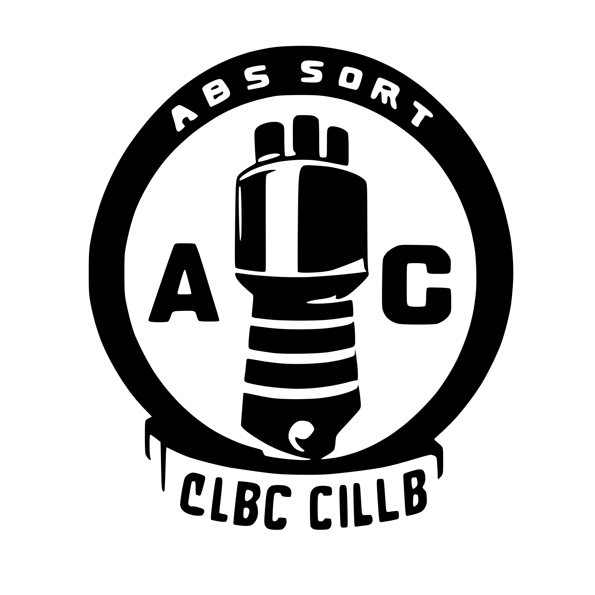 AI-generated SVG of a Logo ABC sport club.