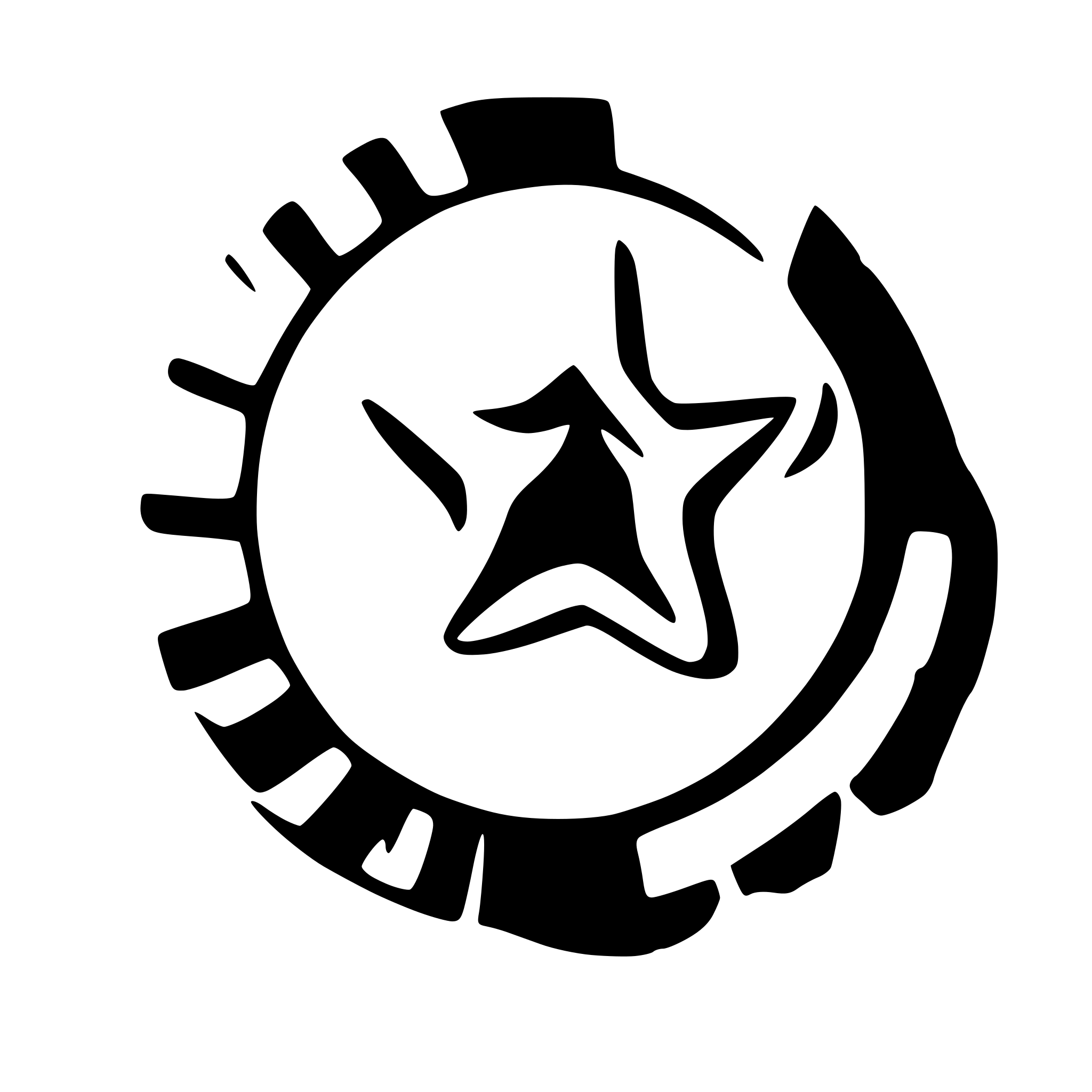 AI-generated SVG of a Create a modern favicon/icon for 'ATOM' - an American auto parts store. The design should combine:  Atomic nucleus (stylized as a gear or car component) Circular orbit with 3 small stars/sparks (symbolizing energy/motion) Color scheme : Primary #0056b3 (brand blue), accents in #E02C38 (fiery red) and white Minimalist style : Clean lines, geometric shapes, 2D/flat design Key associations: Automotive power, reliability, American engineering, atomic energy theme.