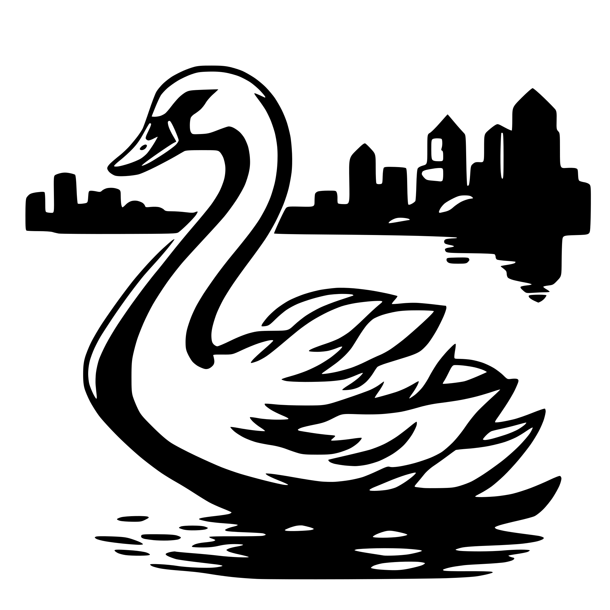 AI-generated SVG of 'SWAN'