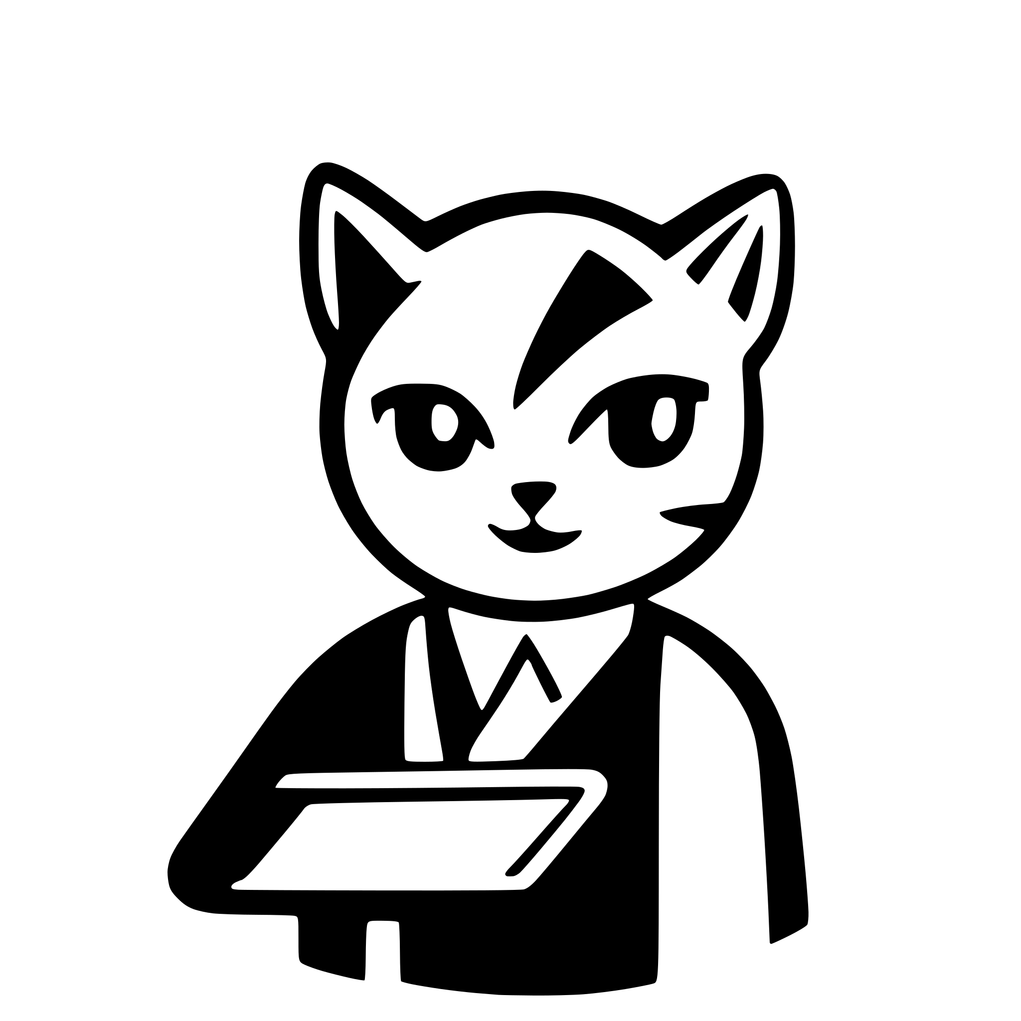 AI-generated SVG of a cat as programmer