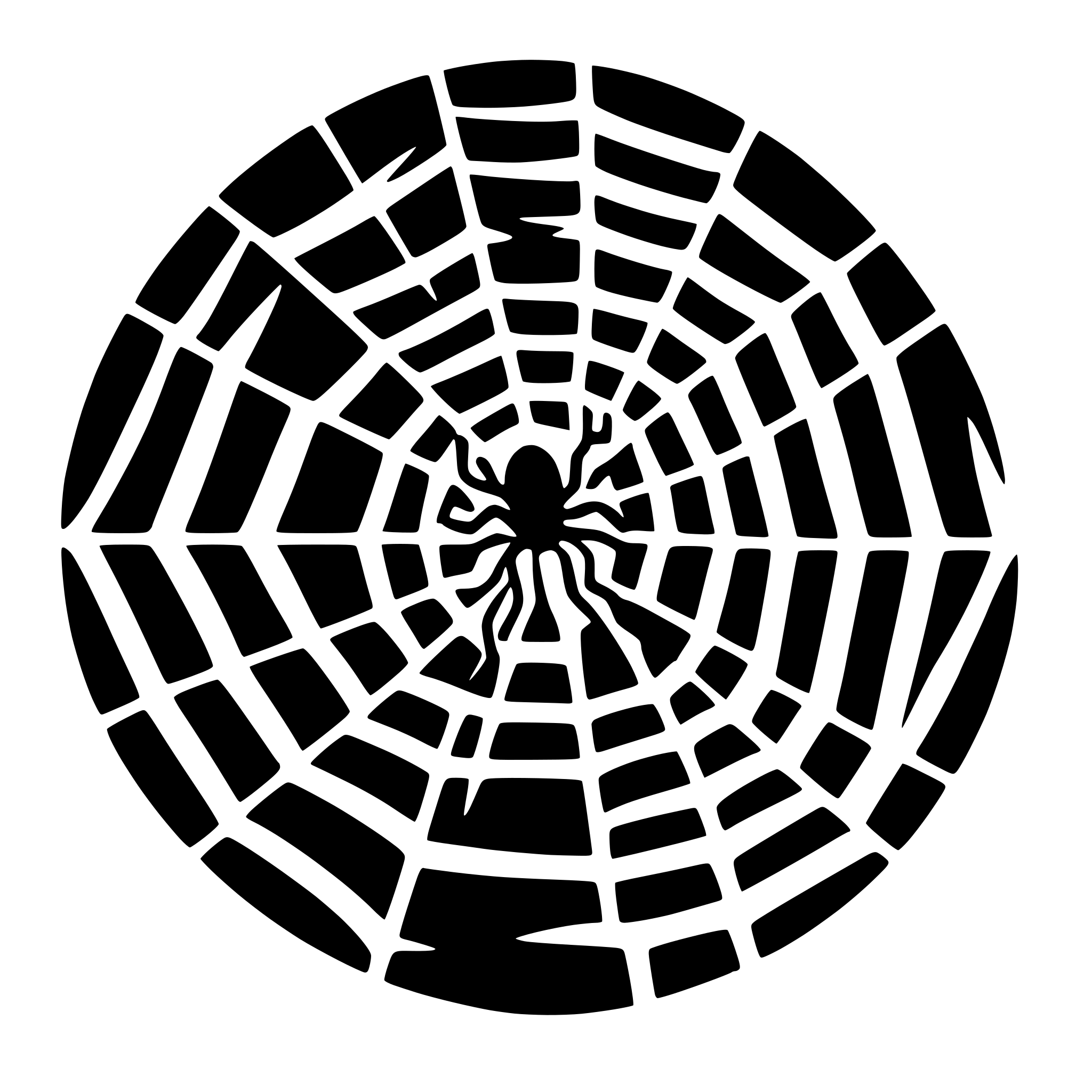 AI-generated SVG of 'Spider in the web'