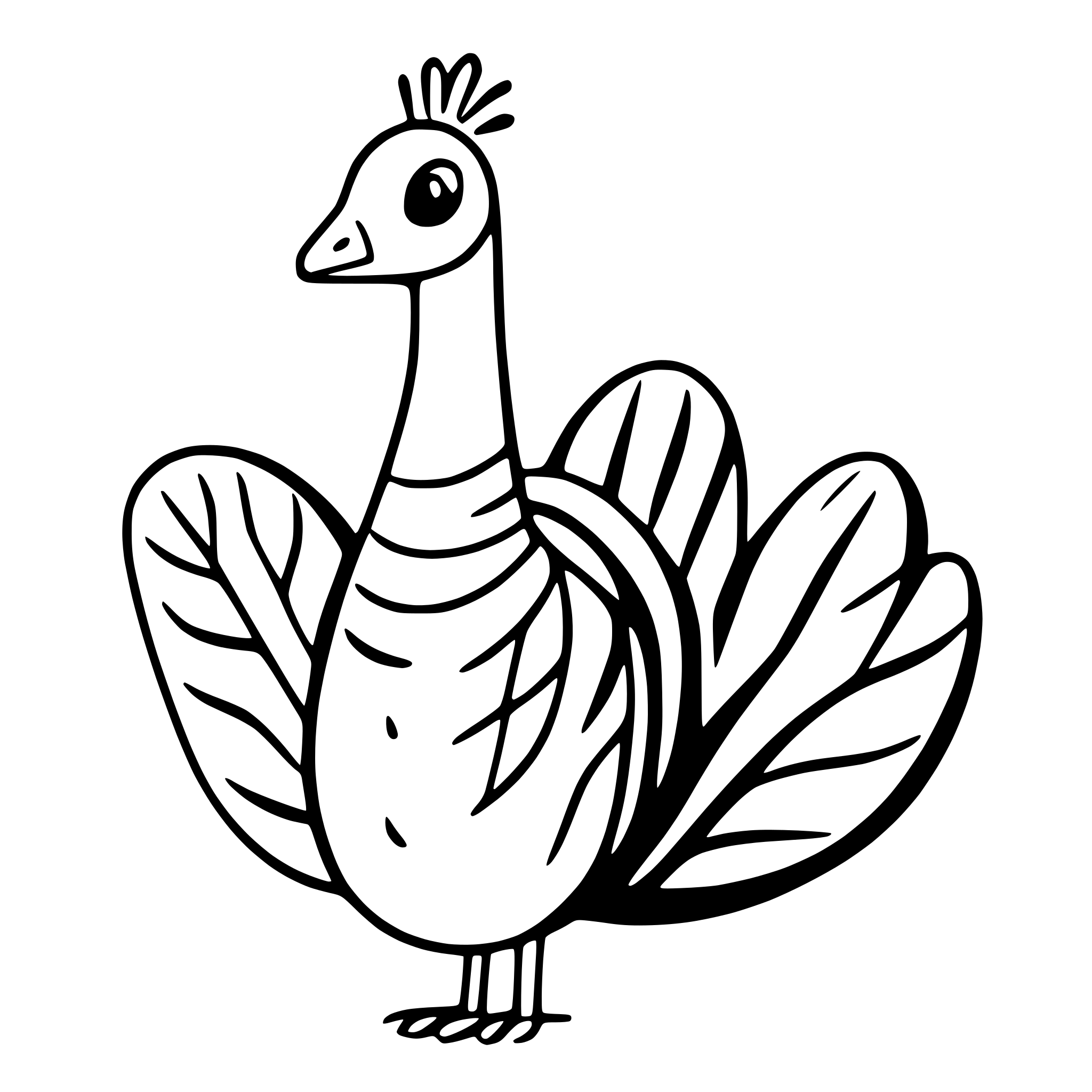 AI-generated SVG of a peacock spreading feathers
