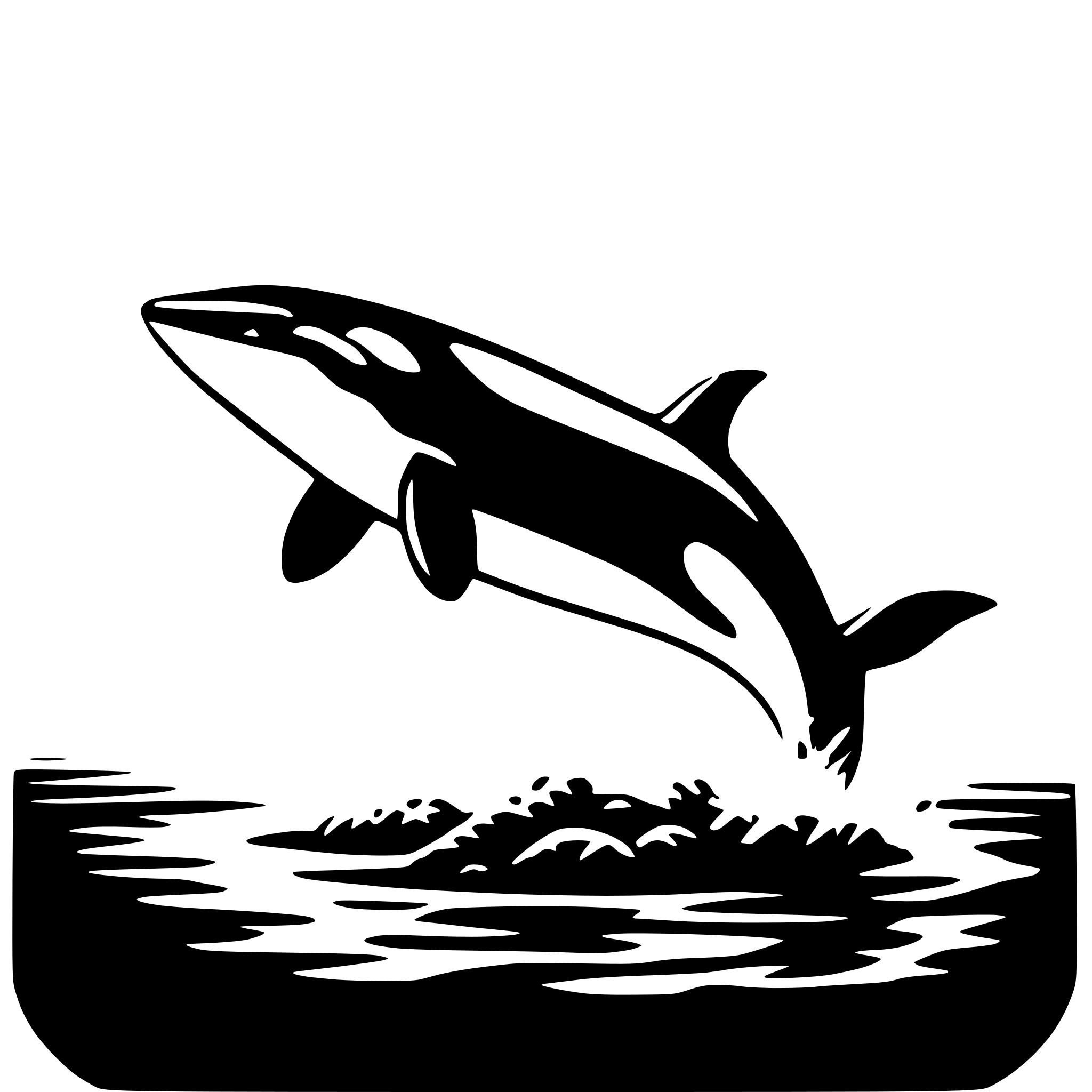 AI-generated SVG of 'orca jumping'