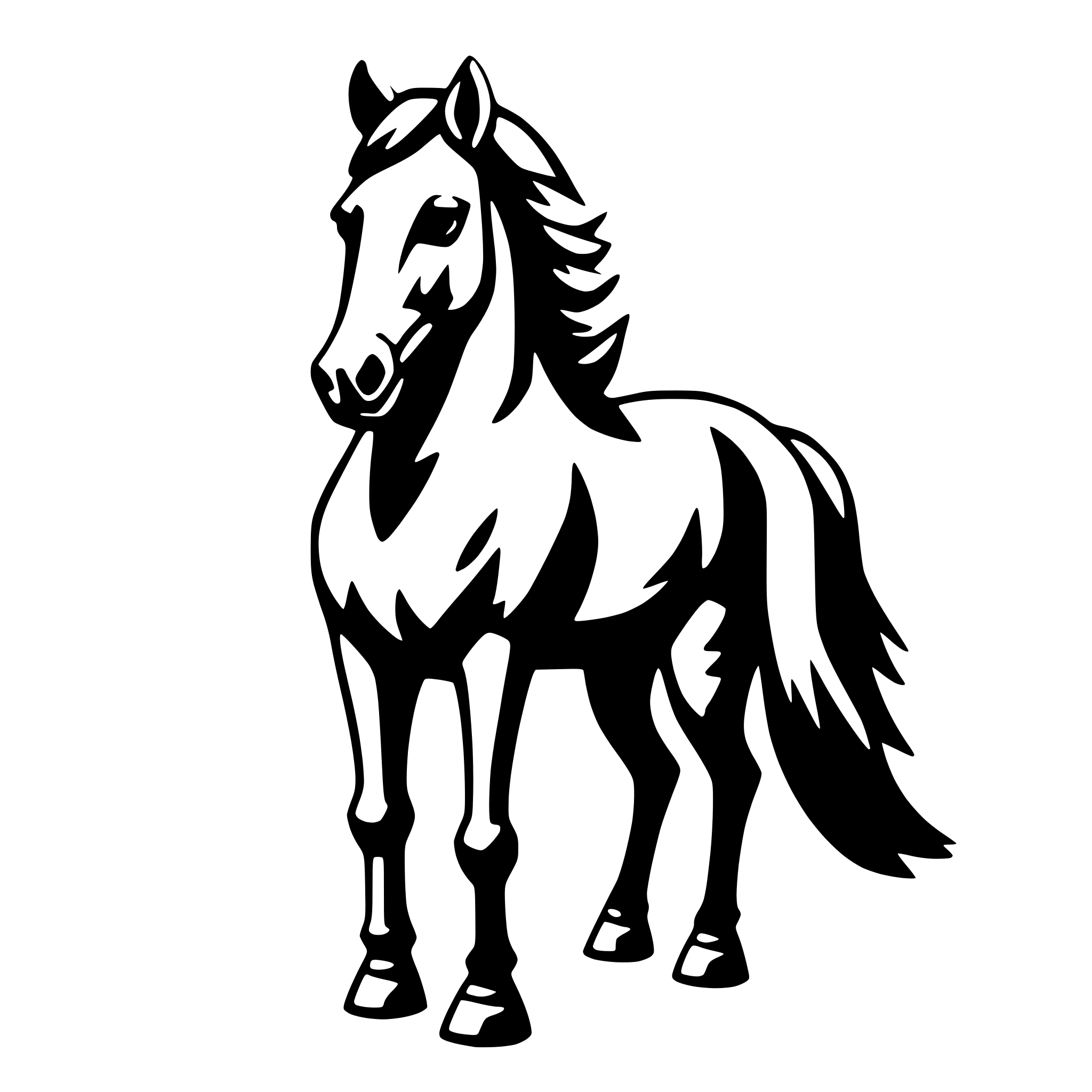 AI-generated SVG of 'horse'