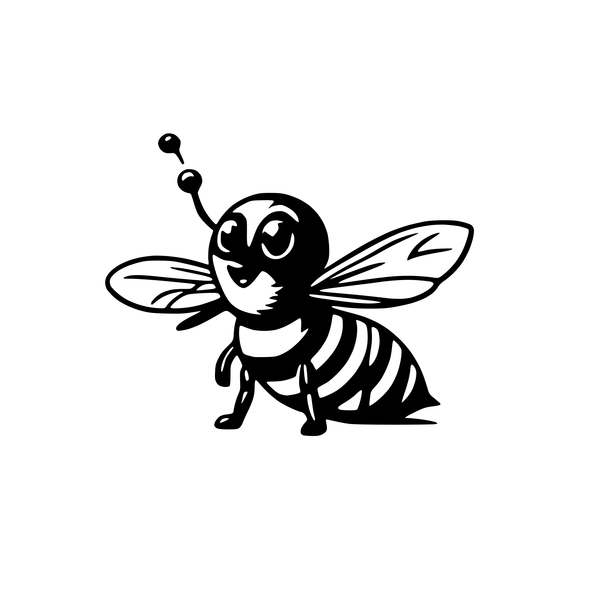AI-generated SVG of 'cute bee'