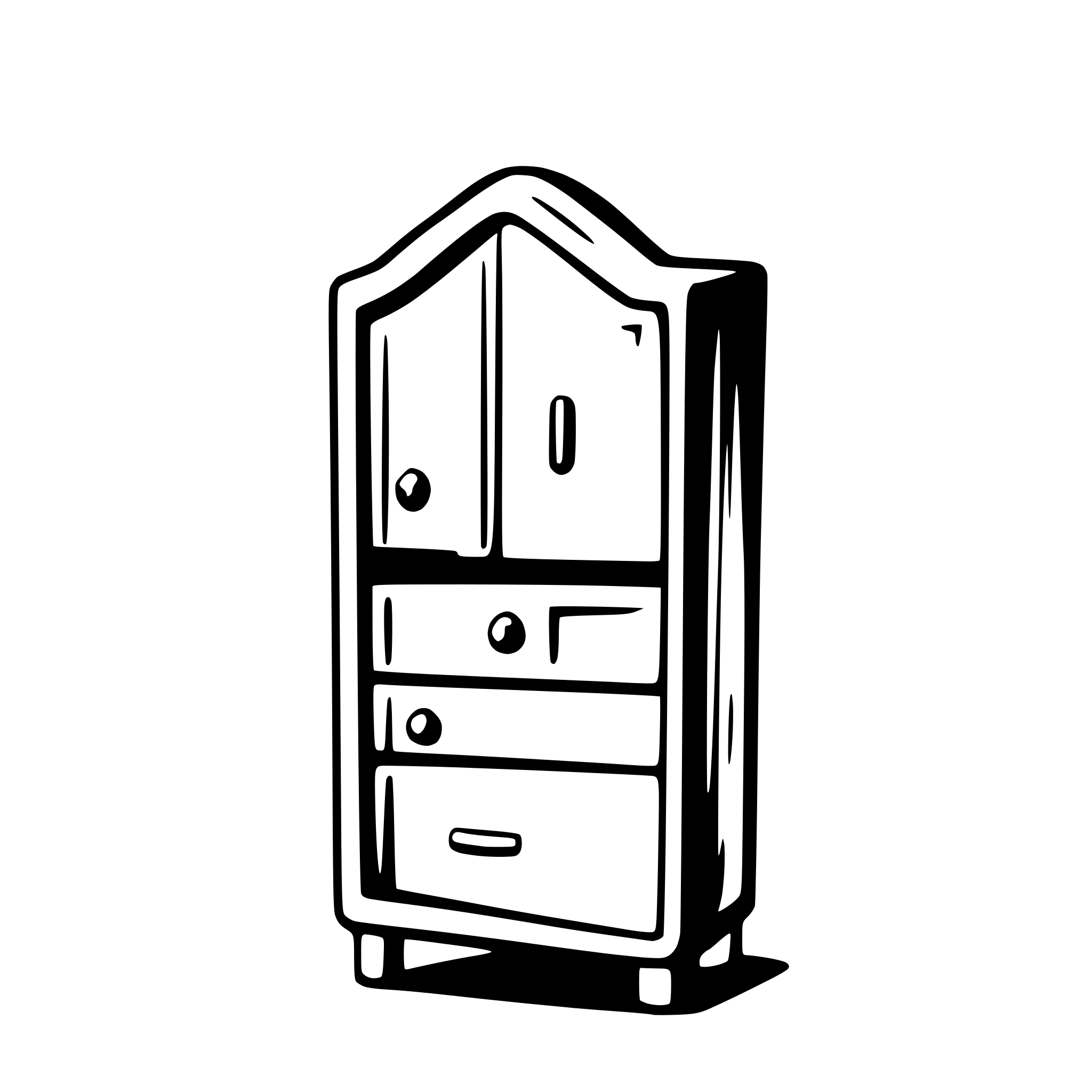 AI-generated SVG of 'cupboard locker simple'