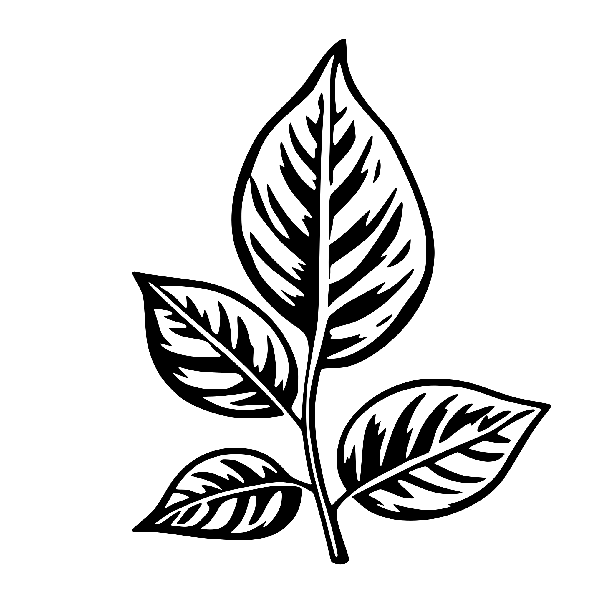 AI-generated SVG of a simple image of a leaf