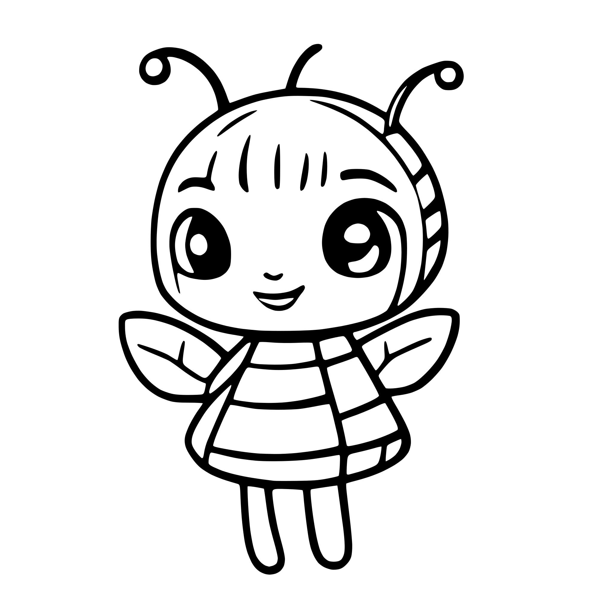 AI-generated SVG of a cute bee