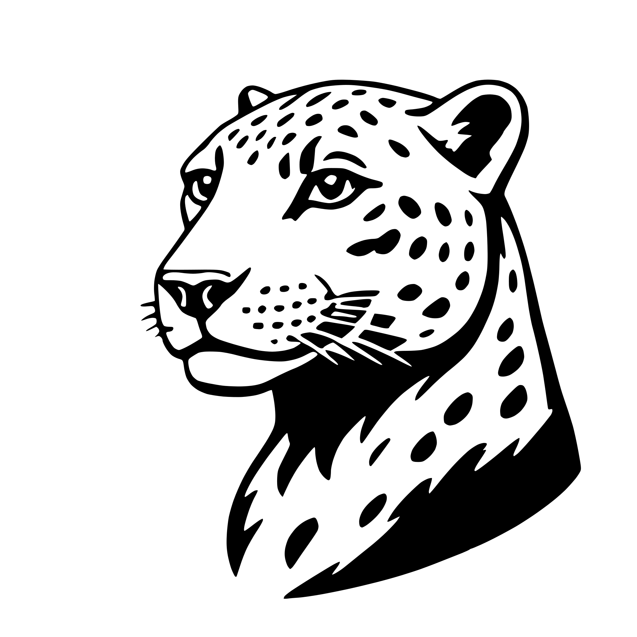 AI-generated SVG of a jaguar